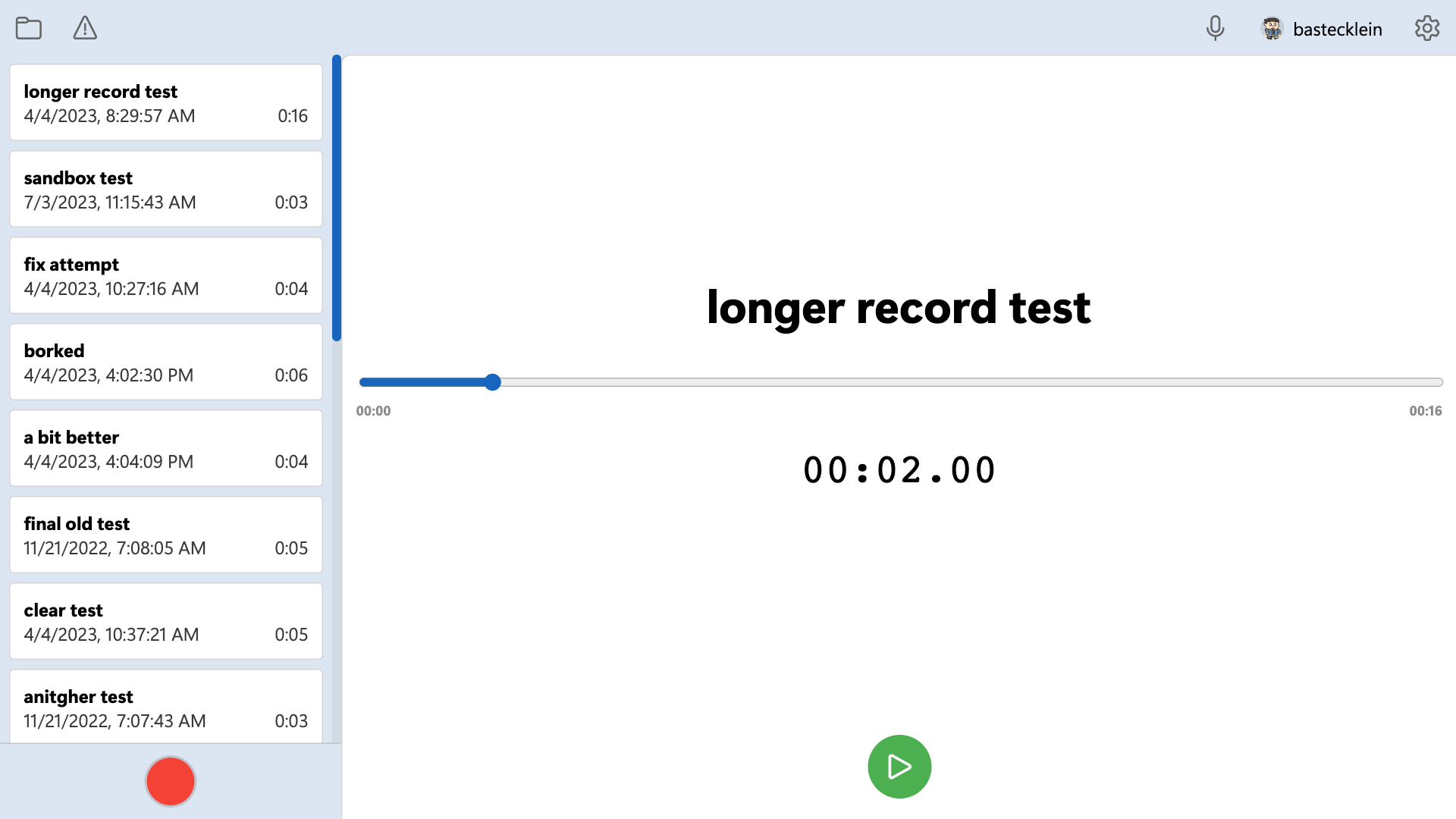 Sound Recorder screenshot