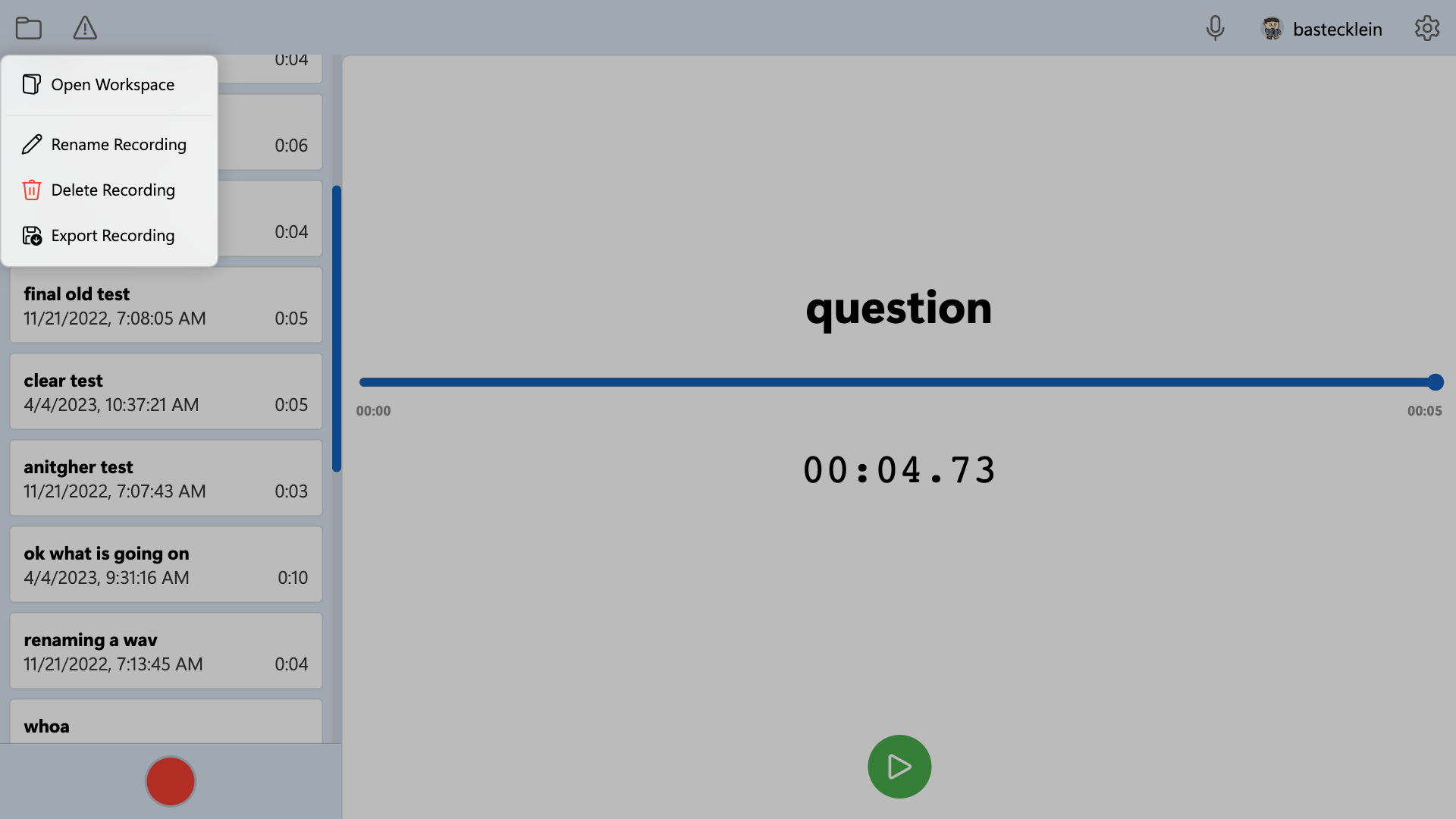 Sound Recorder screenshot