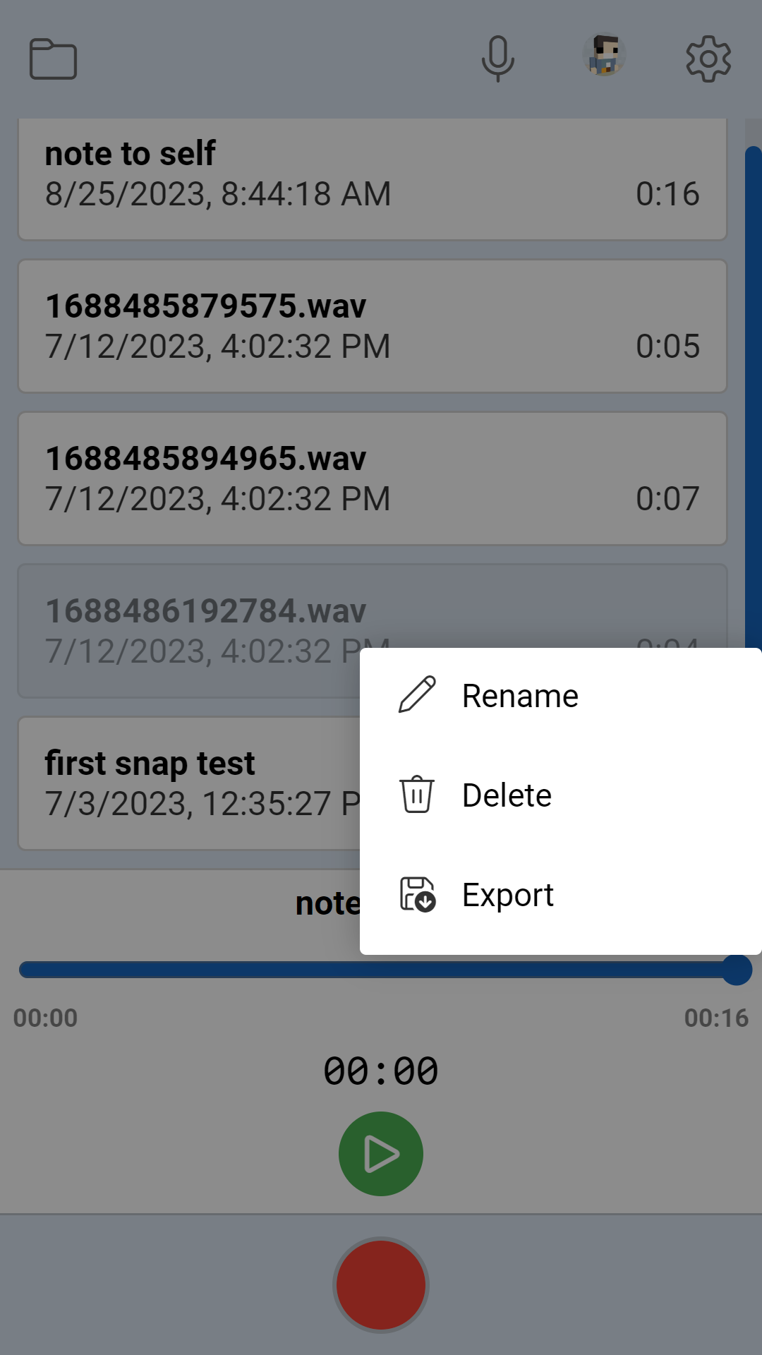 Sound Recorder screenshot