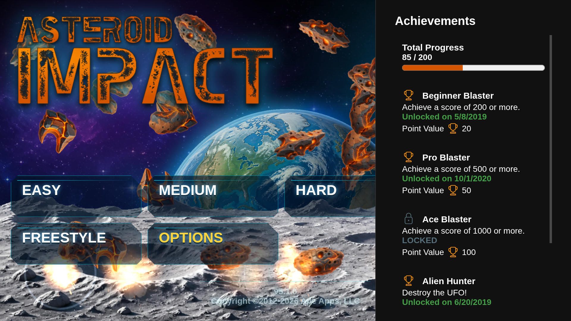 Asteroid Impact screenshot