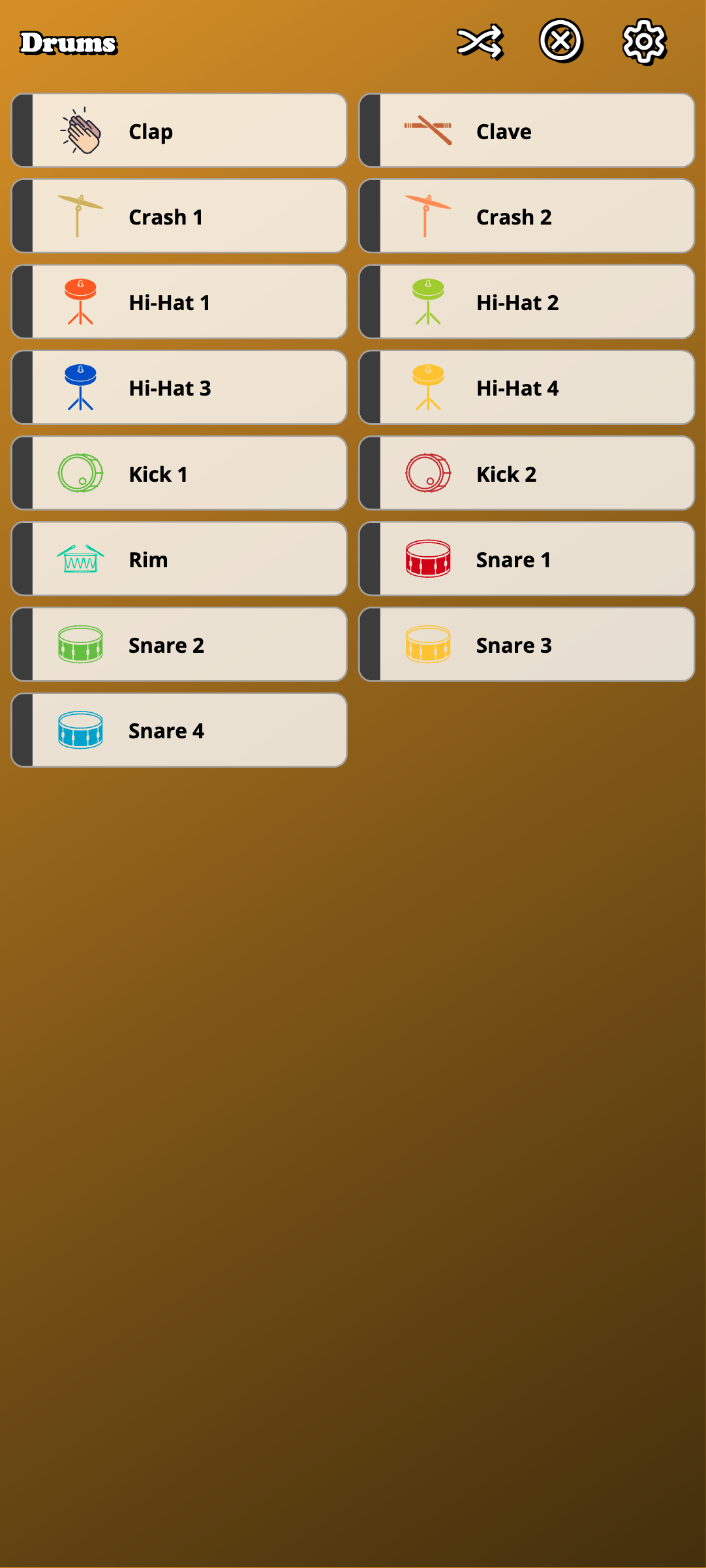 Drums screenshot