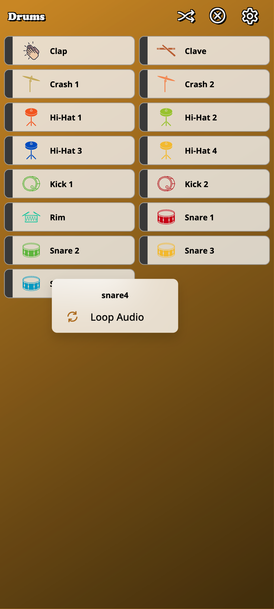 Drums screenshot