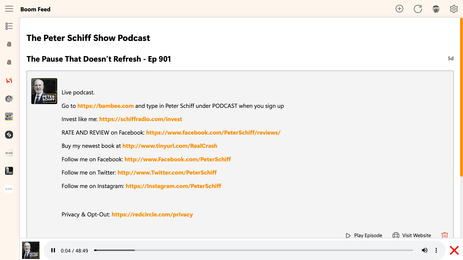 Boom Feed screenshot