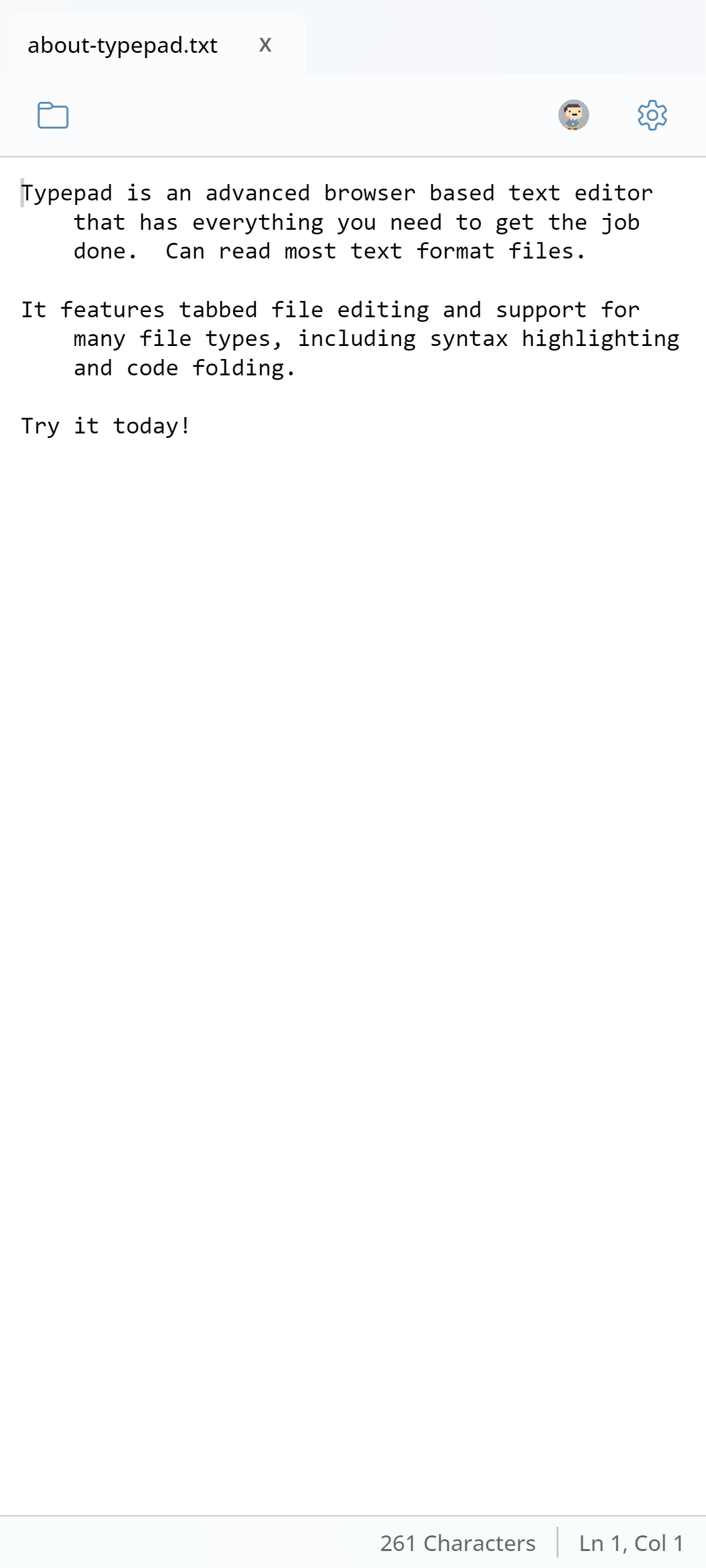 Typepad screenshot
