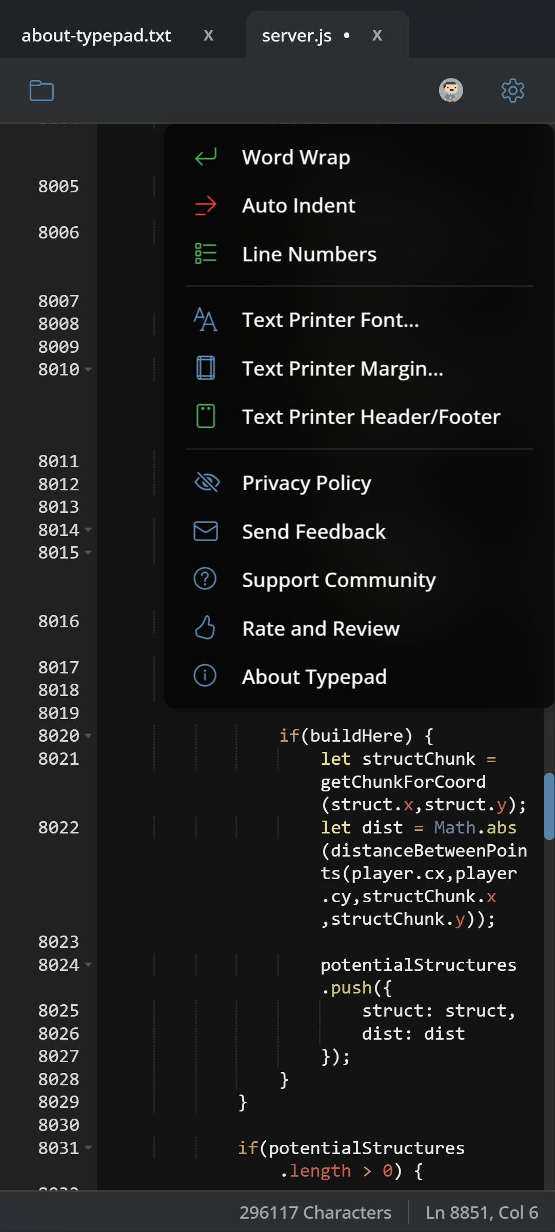 Typepad screenshot