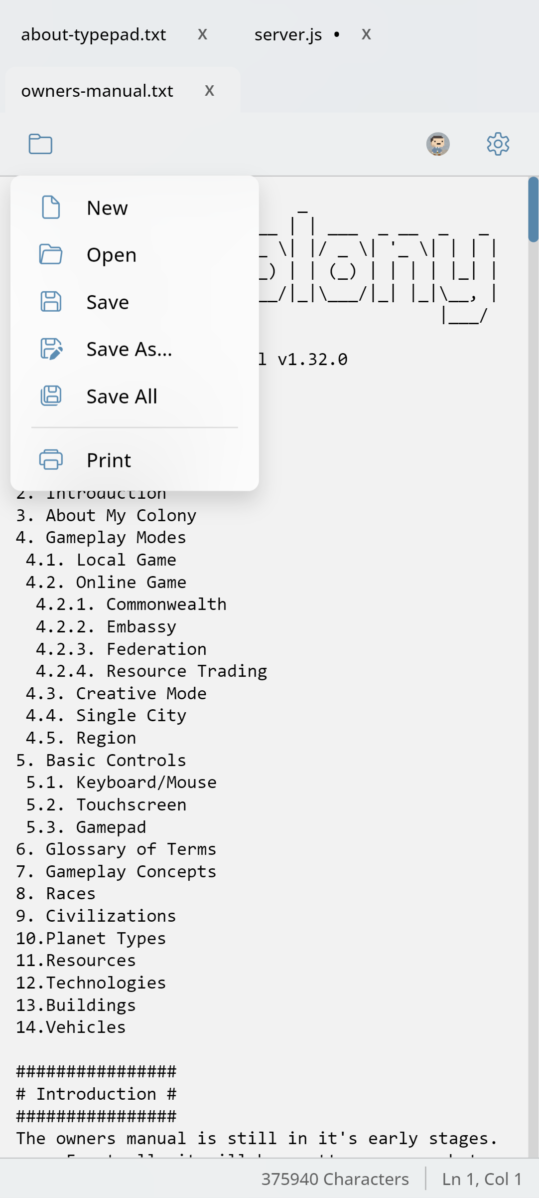 Typepad screenshot