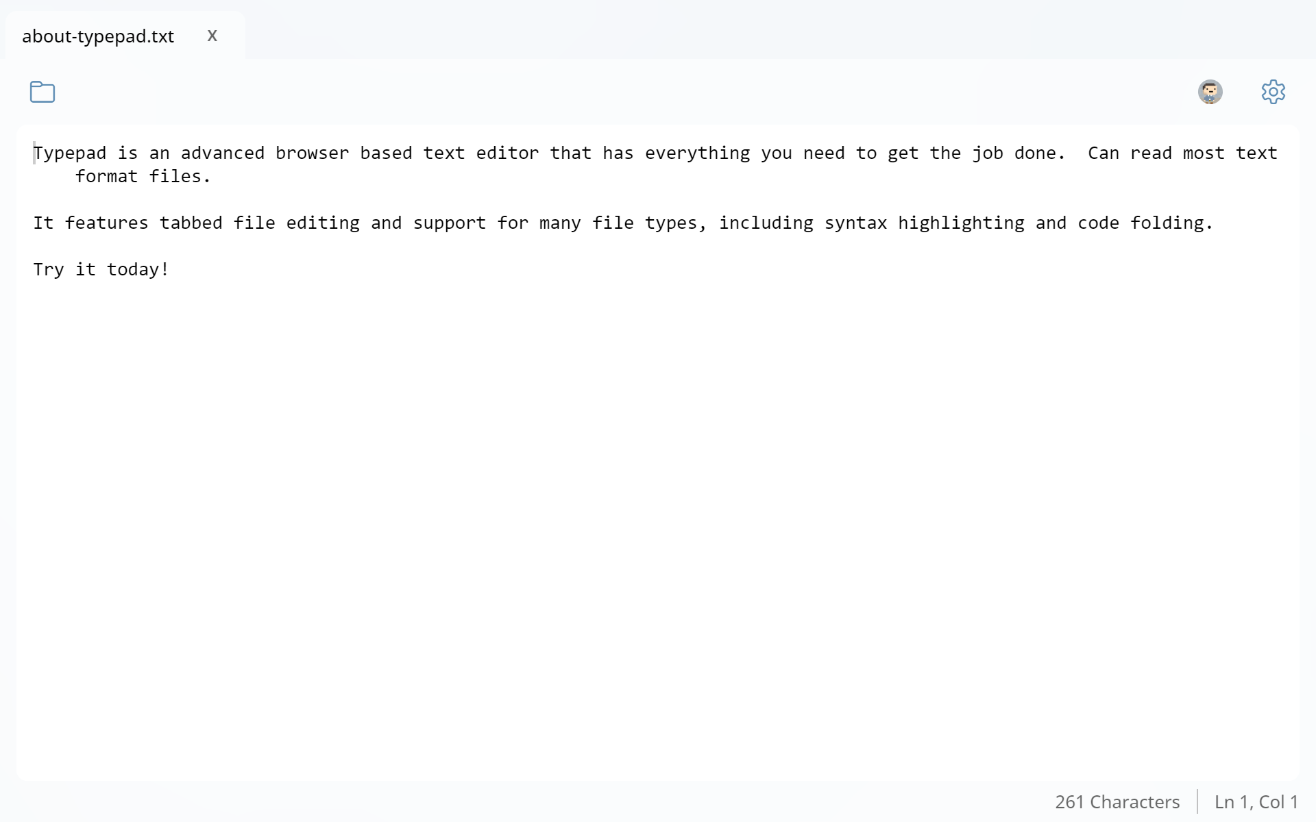 Typepad screenshot