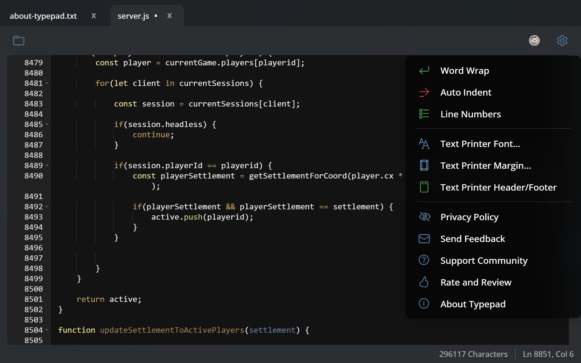 Typepad screenshot