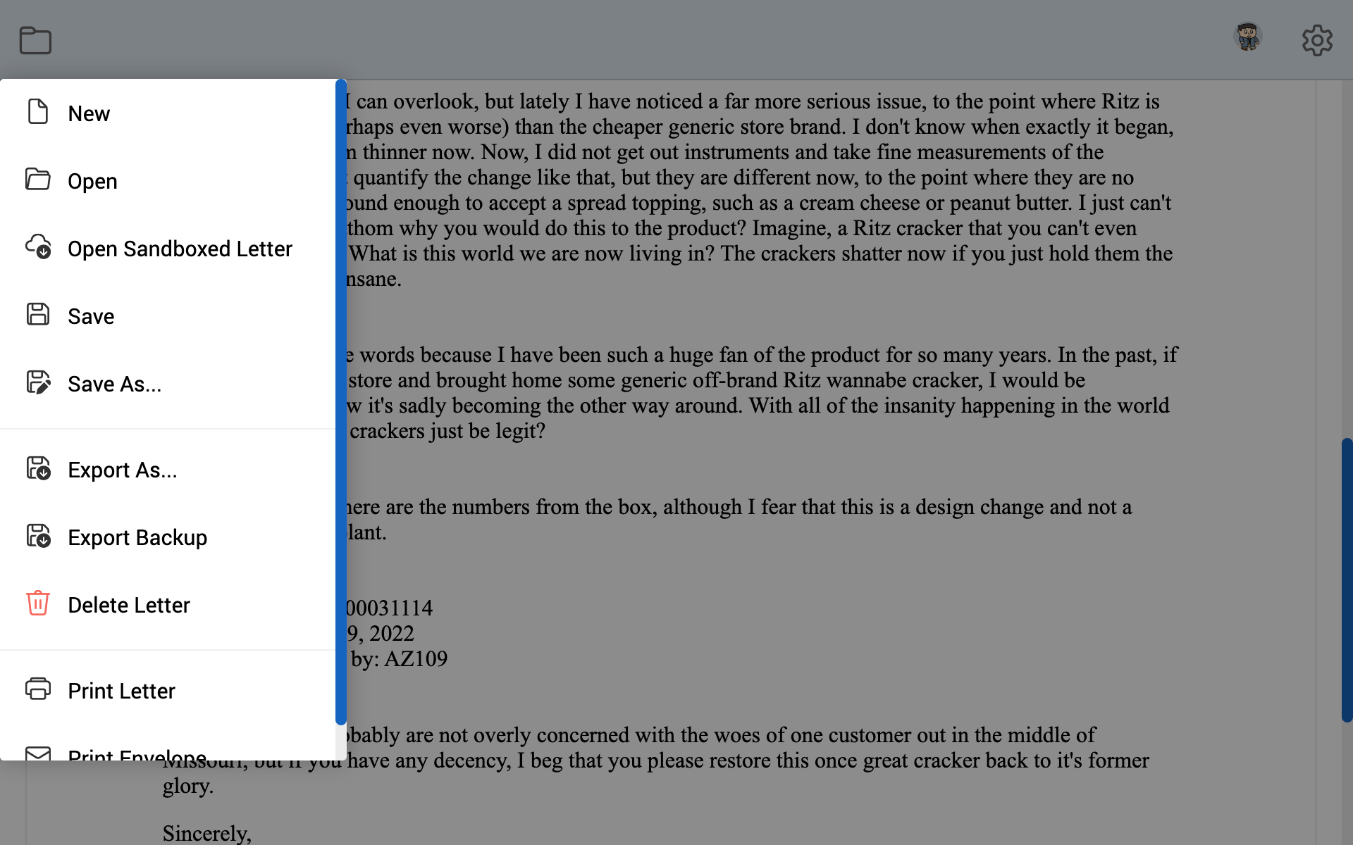 EZ Letter Maker screenshot