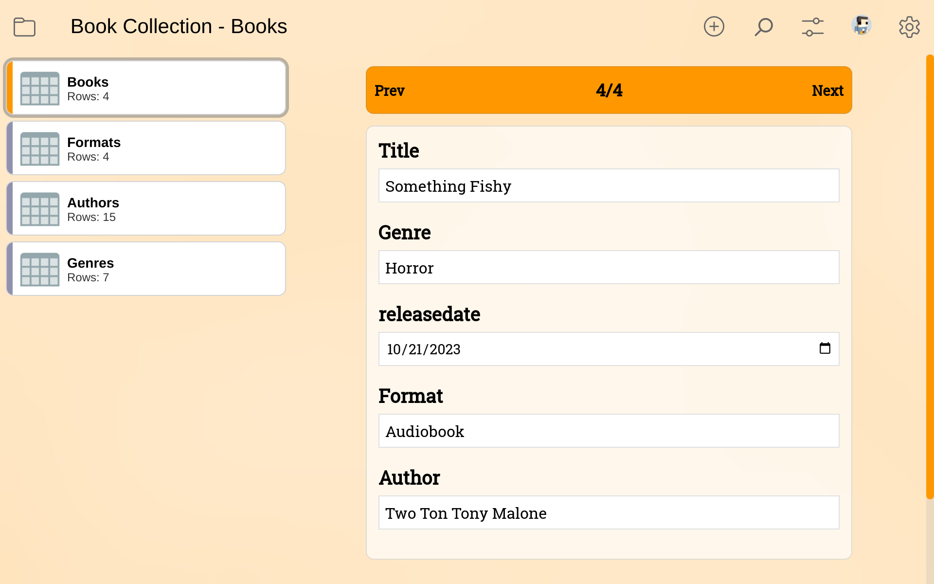 EZ Database screenshot
