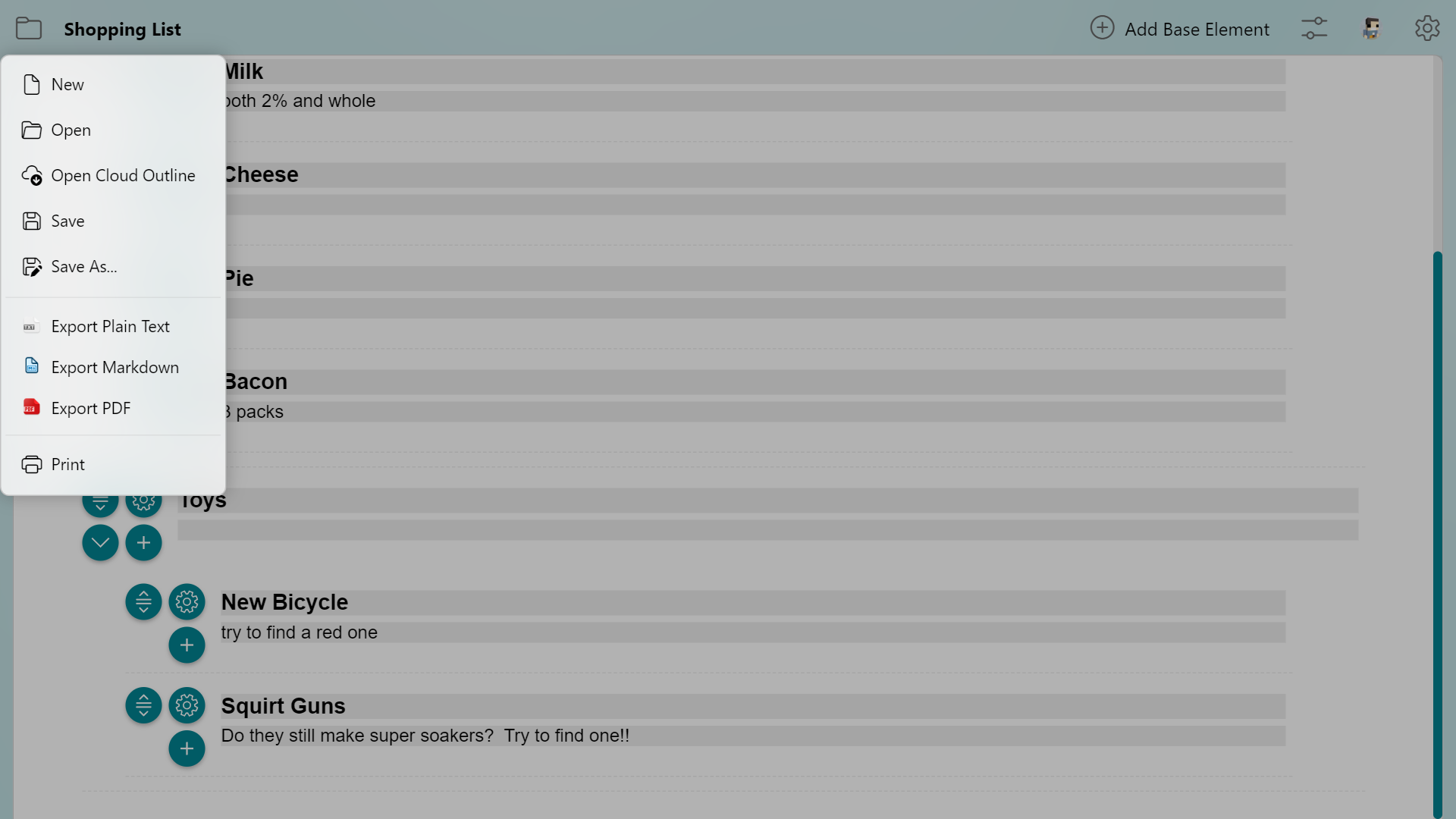 EZ Outliner screenshot