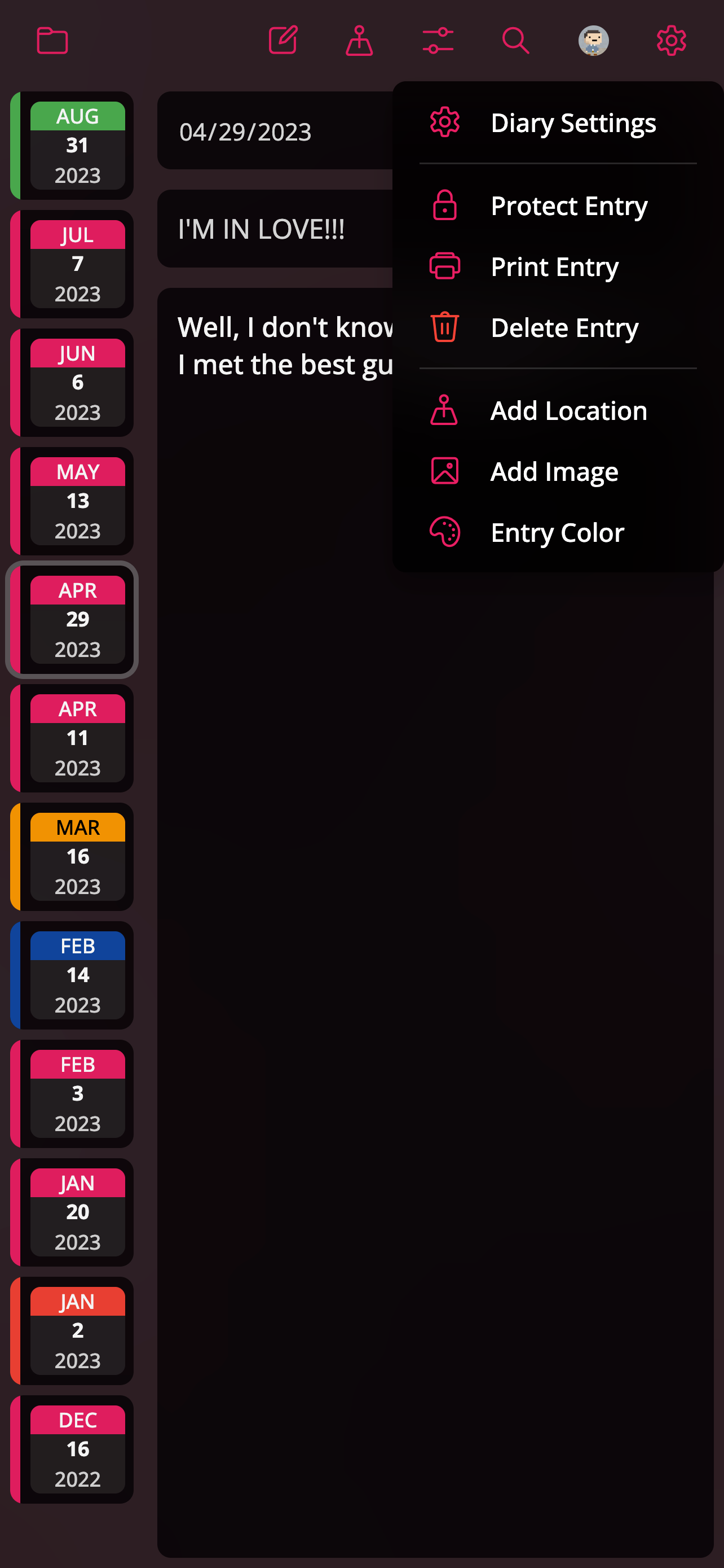 EZ Diary screenshot