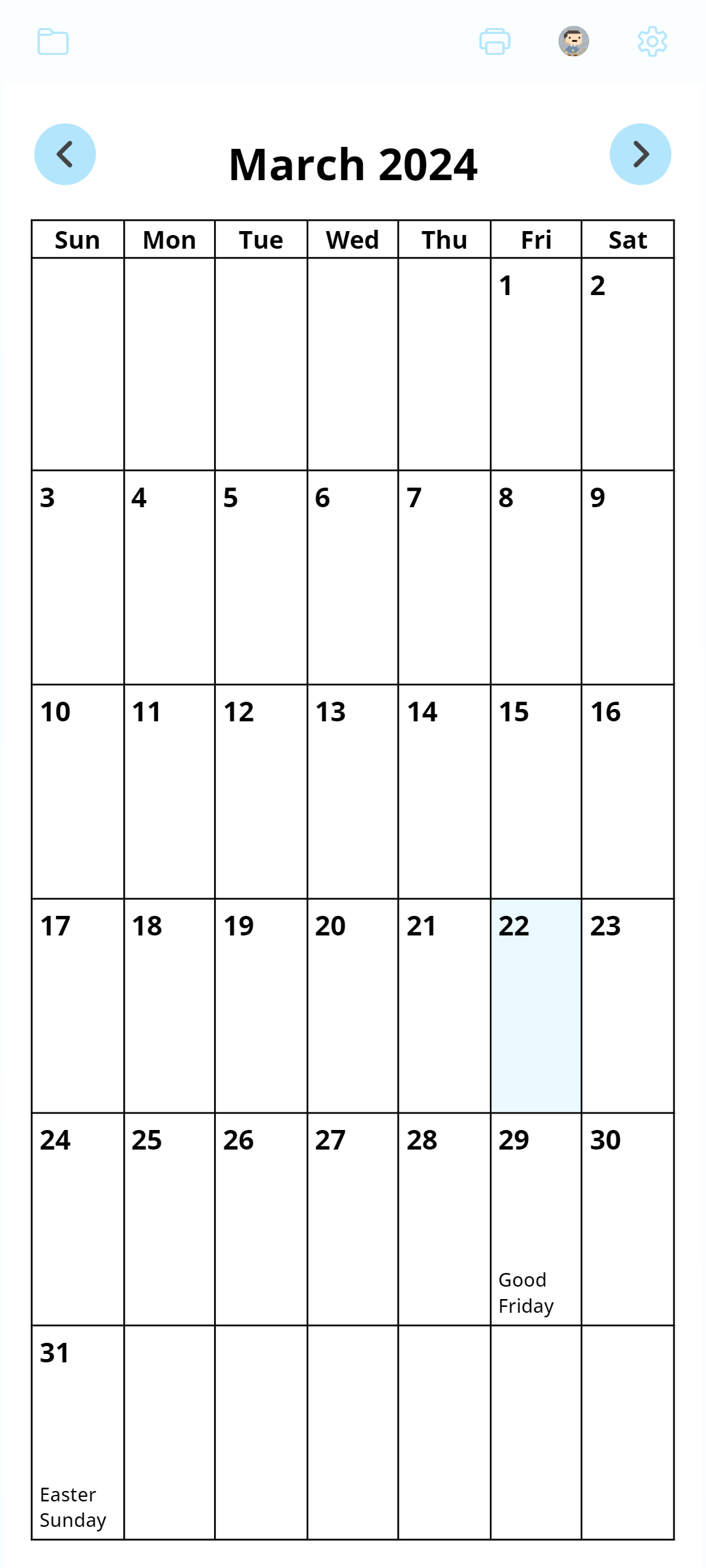 EZ Calendar Maker screenshot