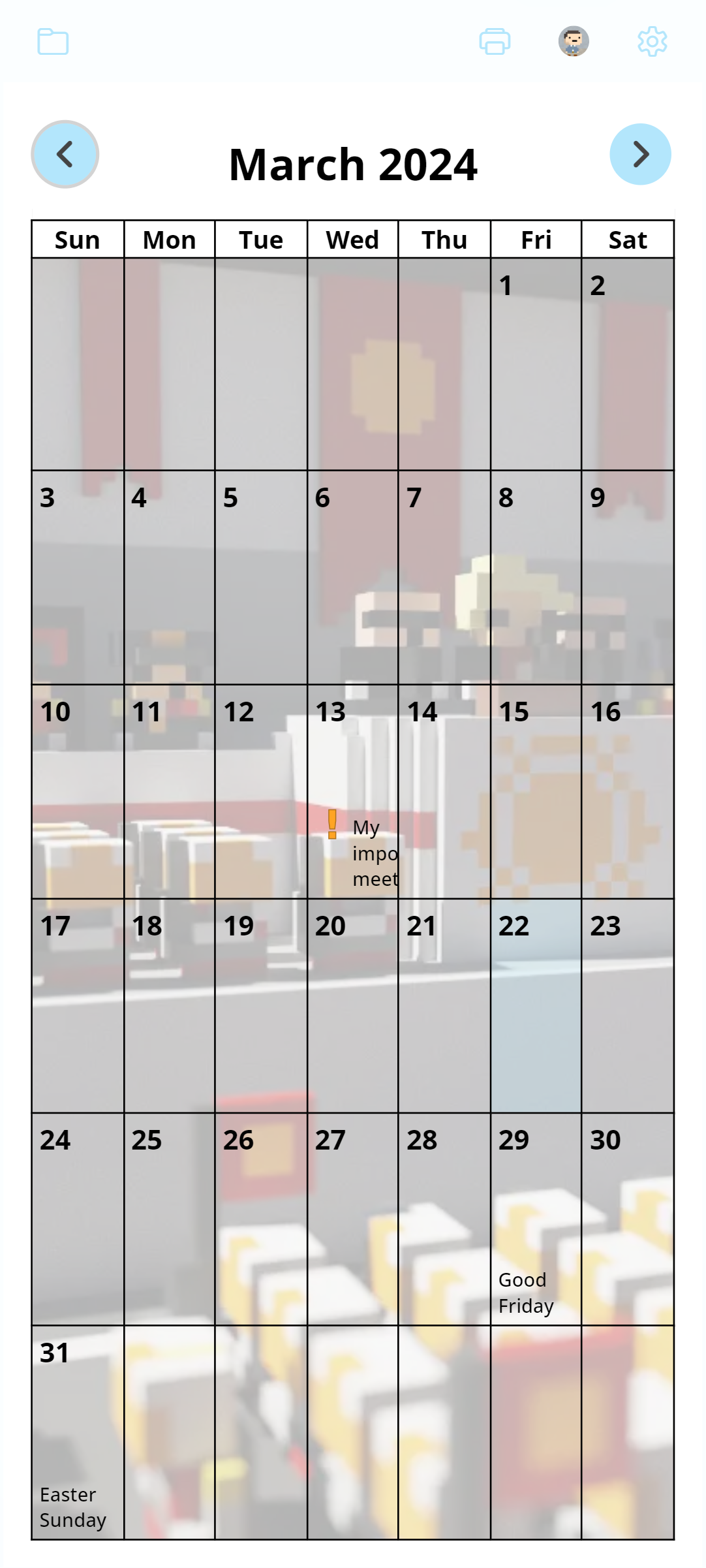 EZ Calendar Maker screenshot