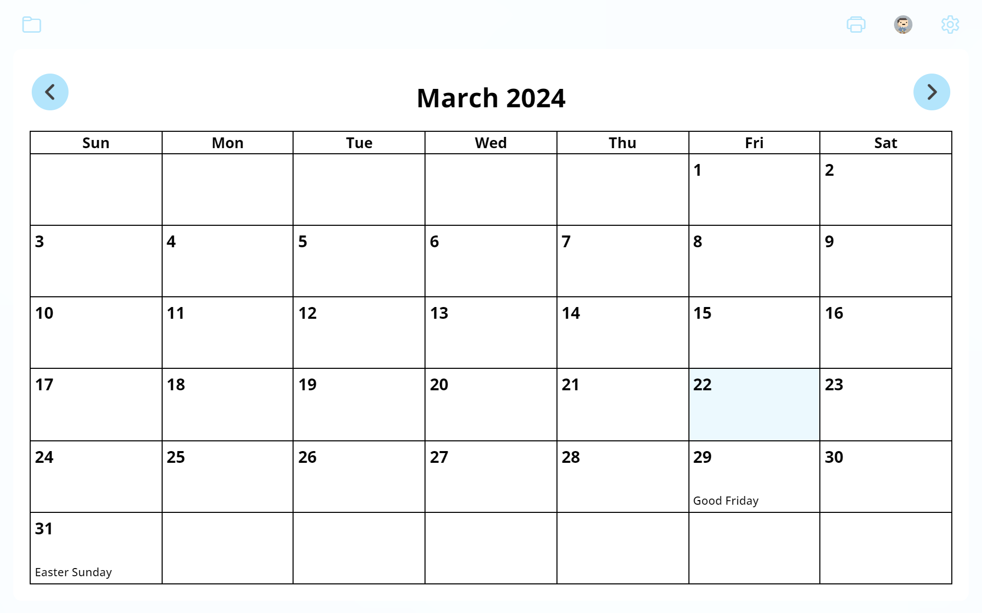 EZ Calendar Maker screenshot