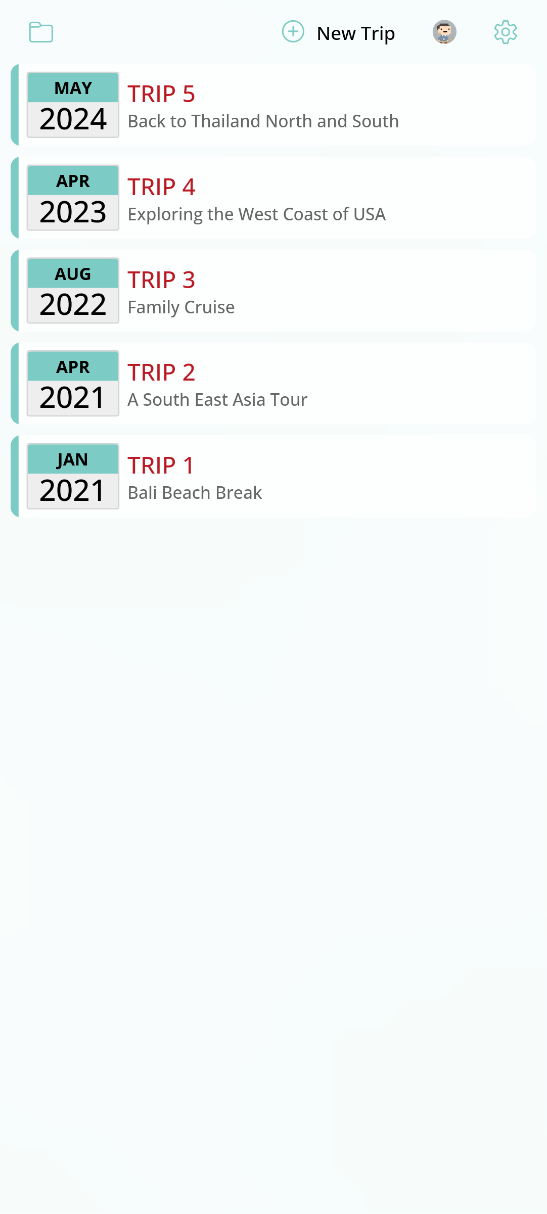 EZ Trip Tracker screenshot