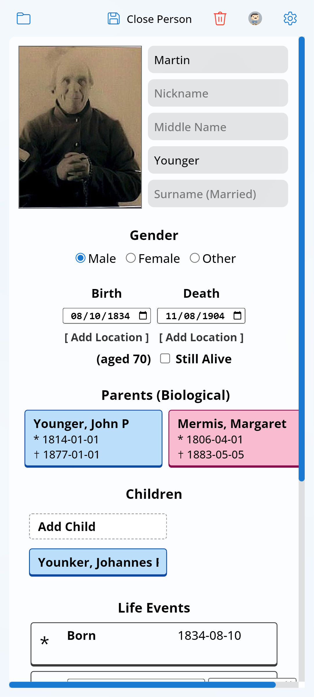 EZ Genealogy screenshot