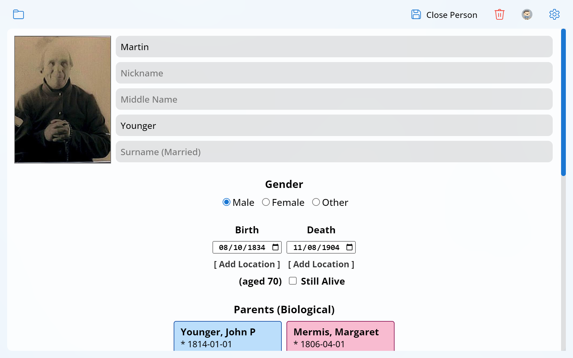 EZ Genealogy screenshot