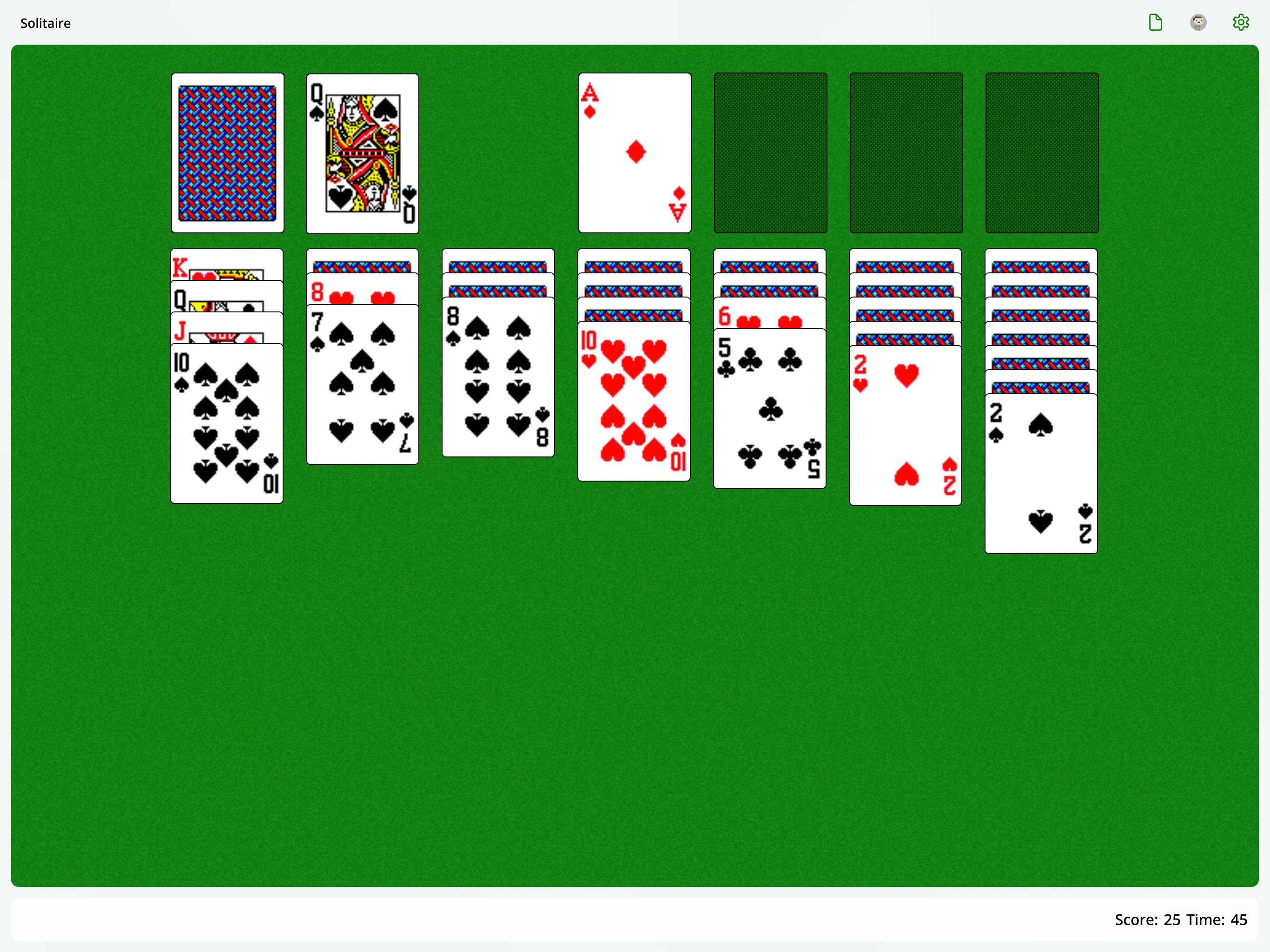Solitaire screenshot