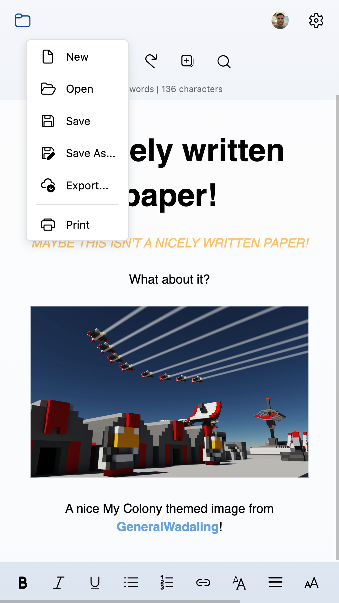 EZ Writer screenshot