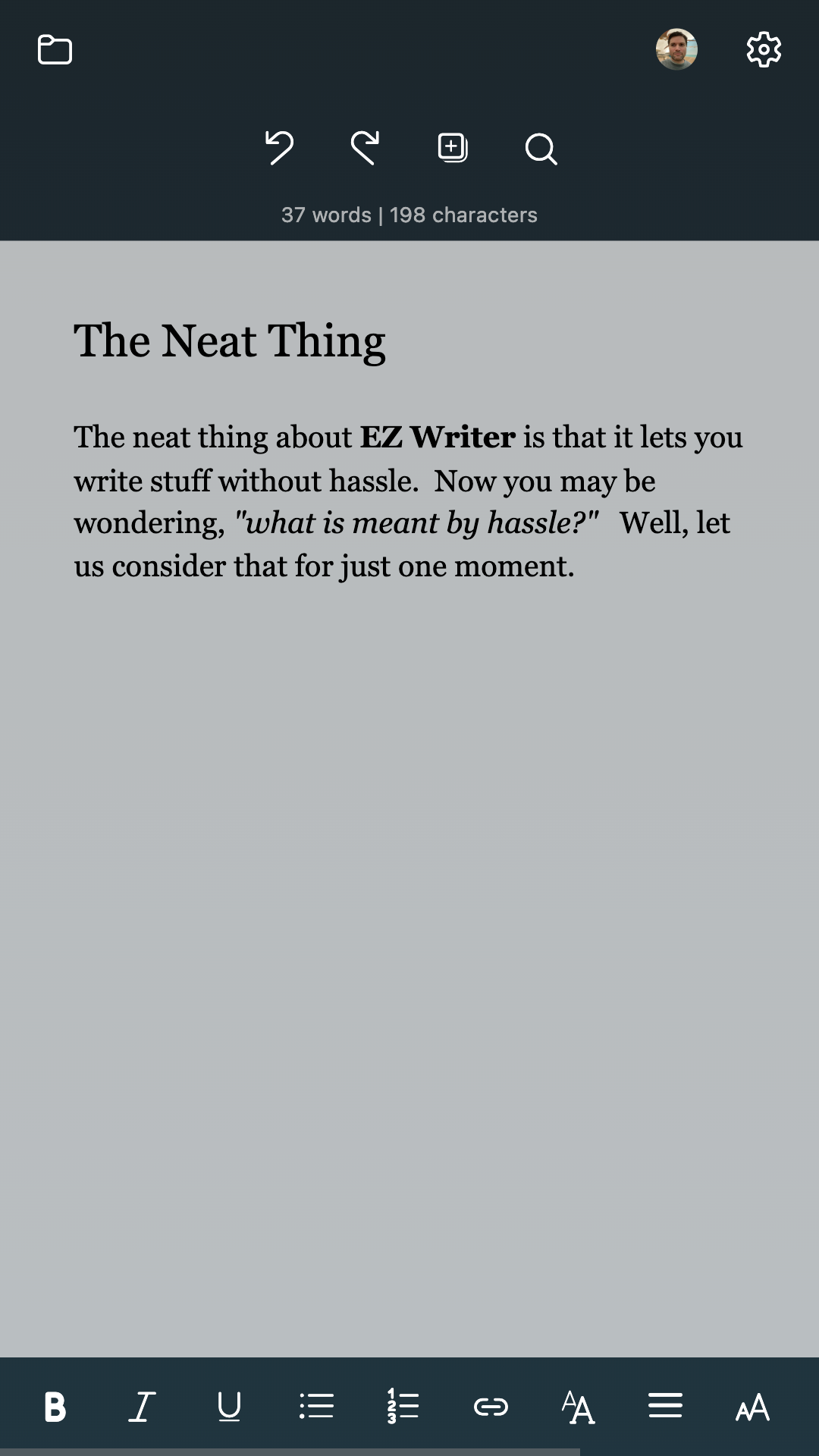 EZ Writer screenshot