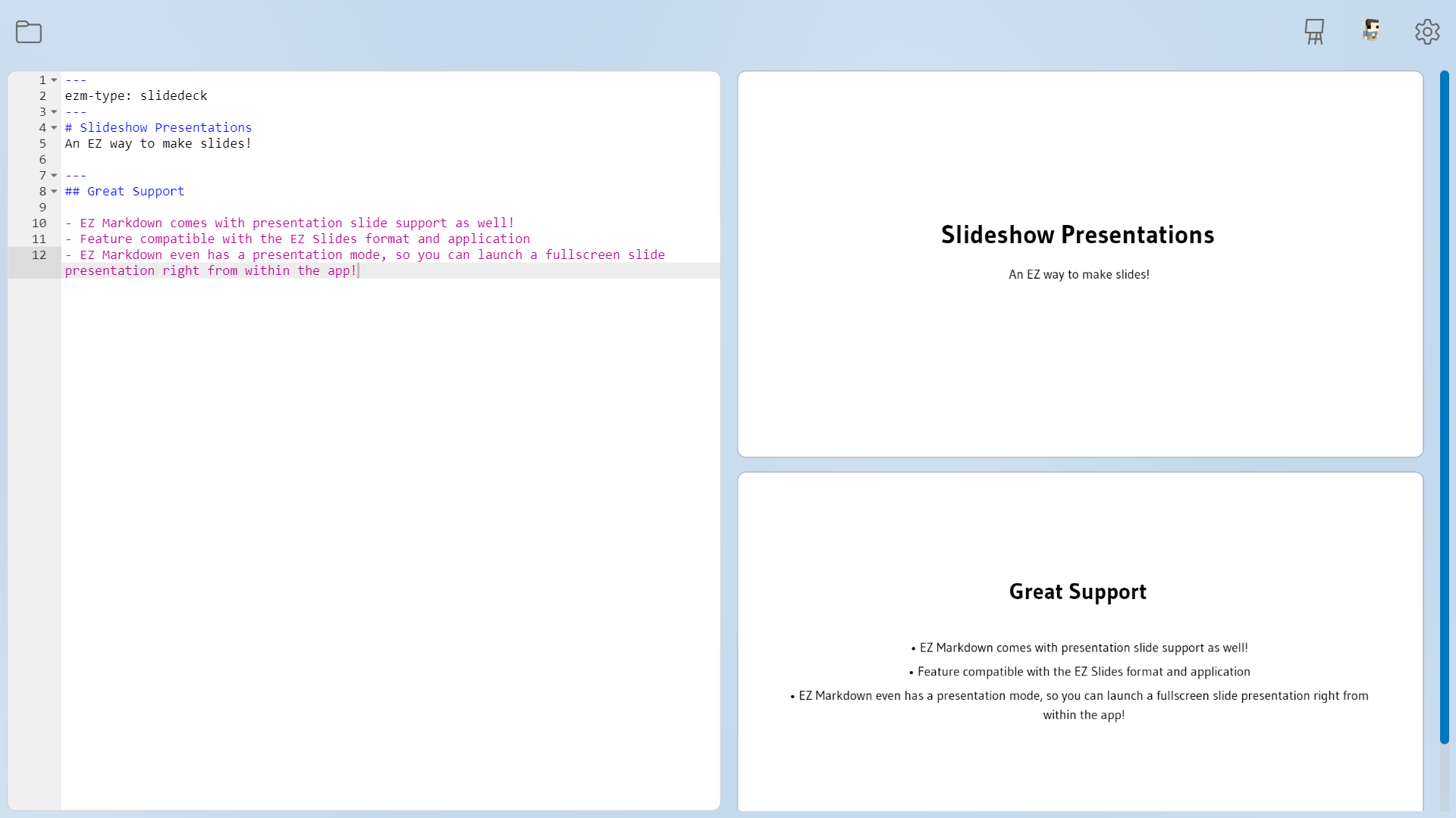 EZ Markdown screenshot