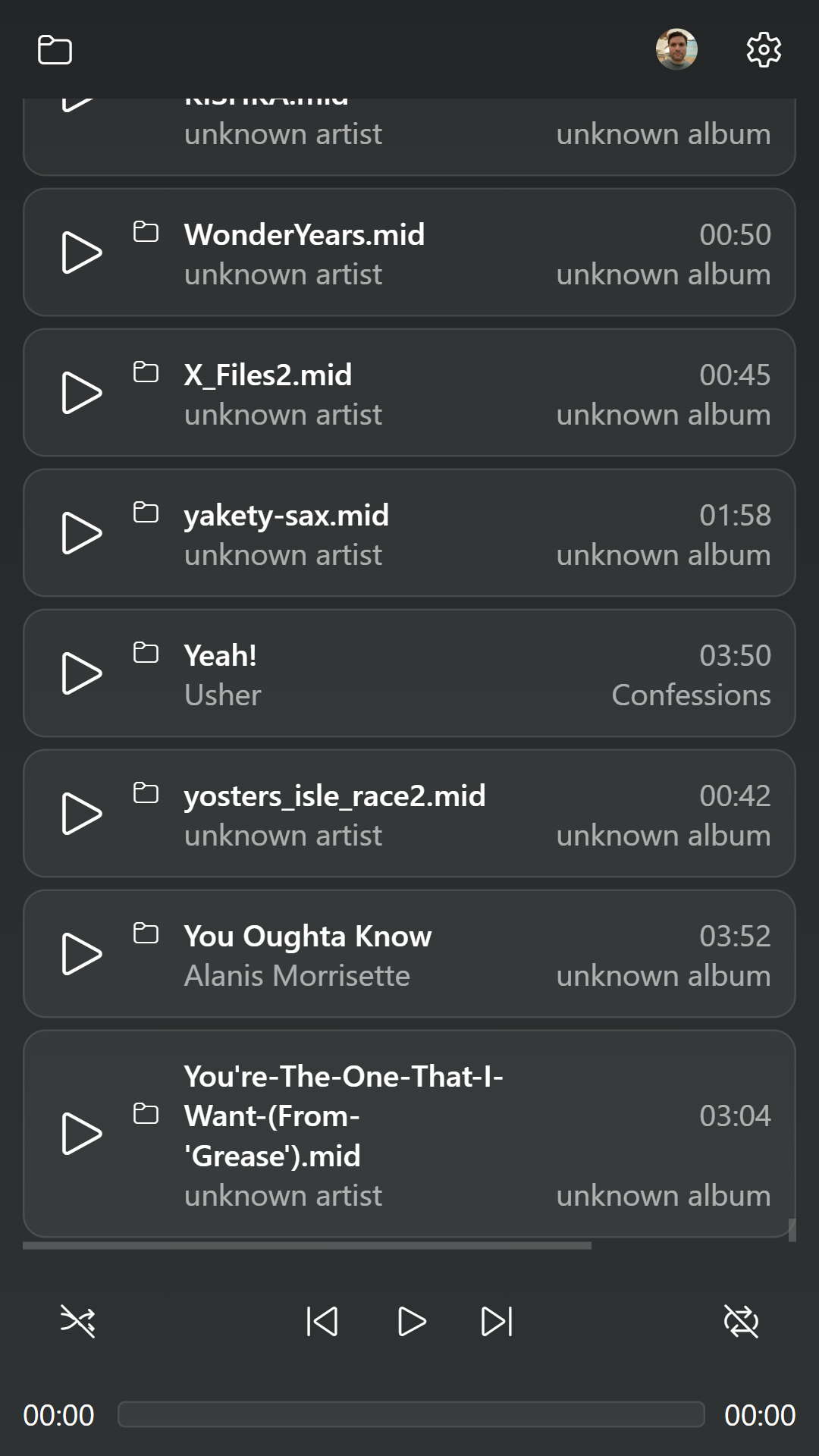 MIDIAmp screenshot