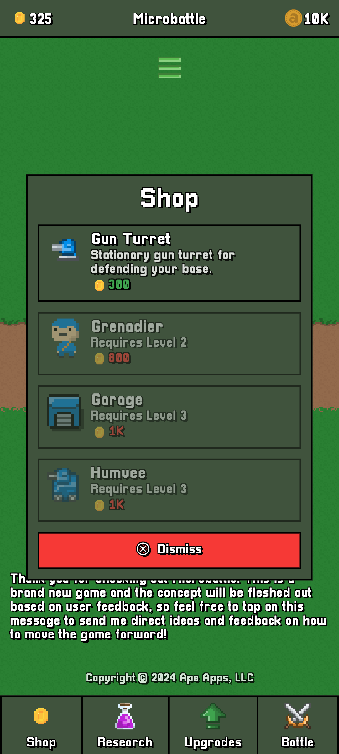 Microbattle screenshot