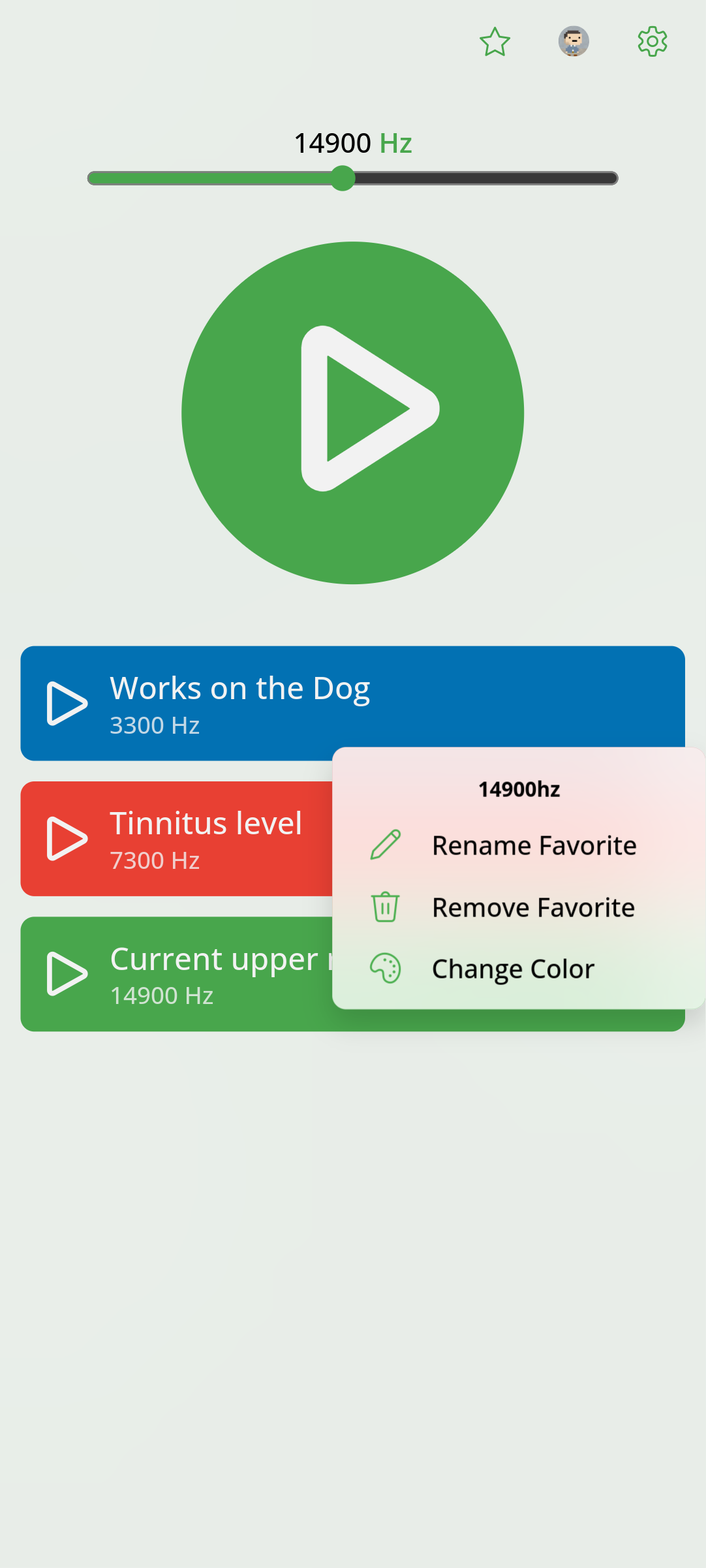Tinnitus Frequency App screenshot