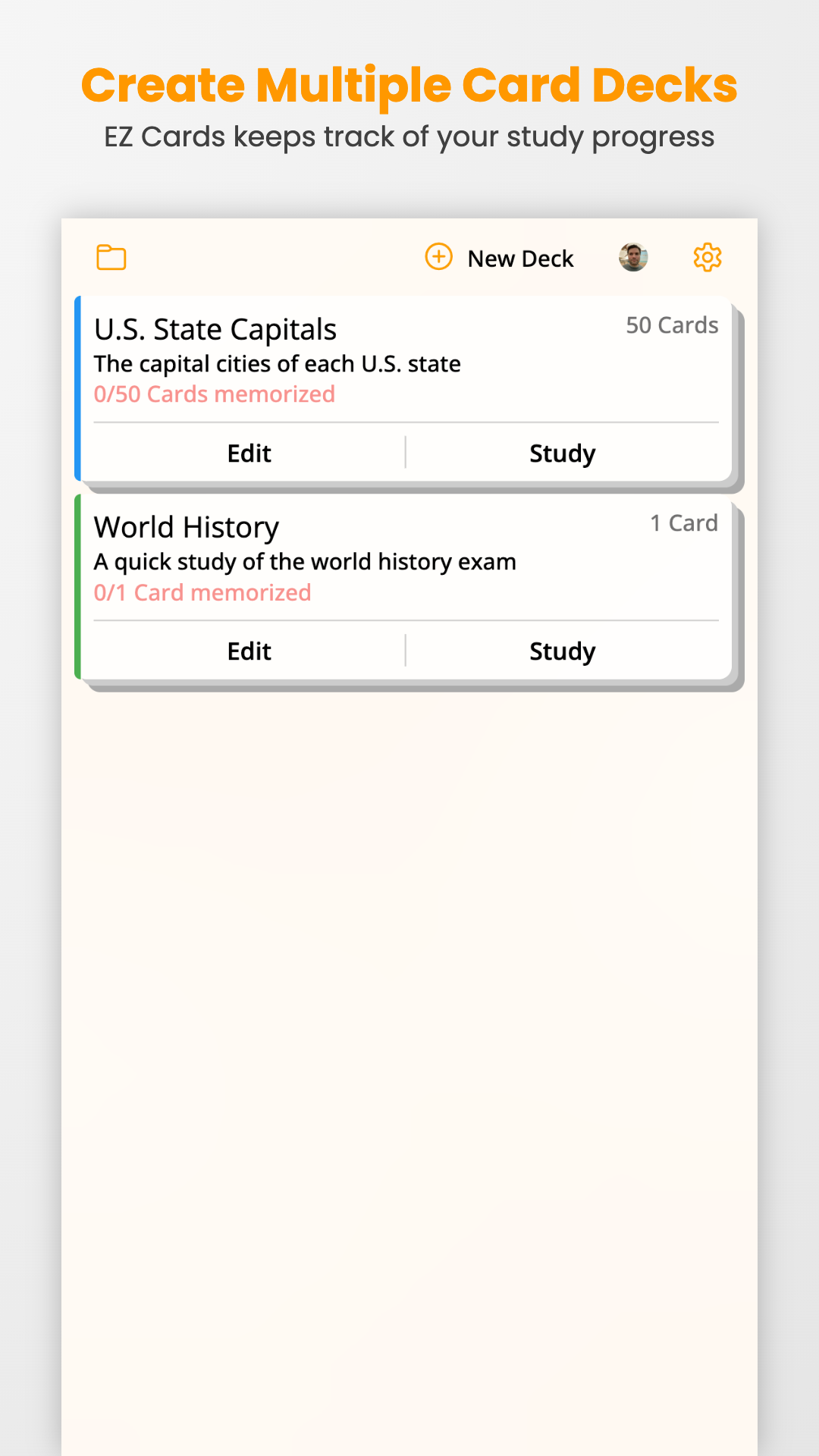 EZ Cards screenshot