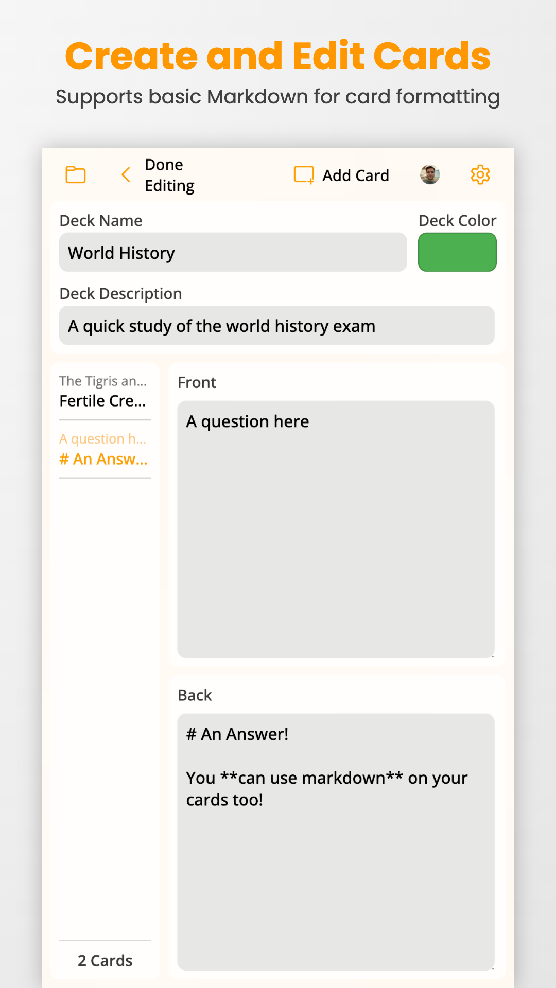EZ Cards screenshot
