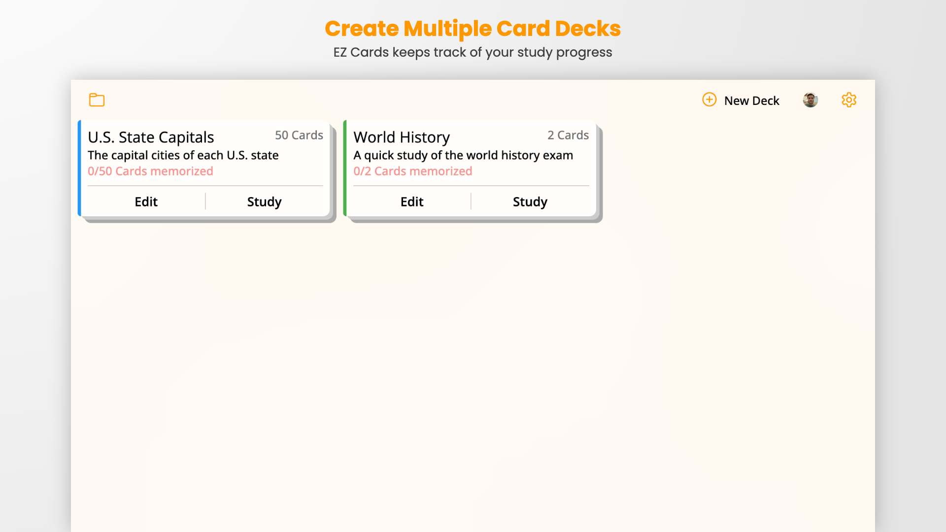 EZ Cards screenshot