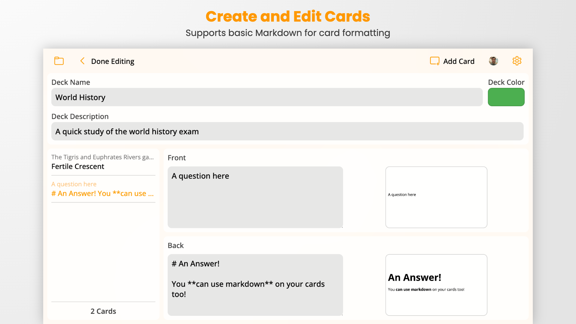 EZ Cards screenshot