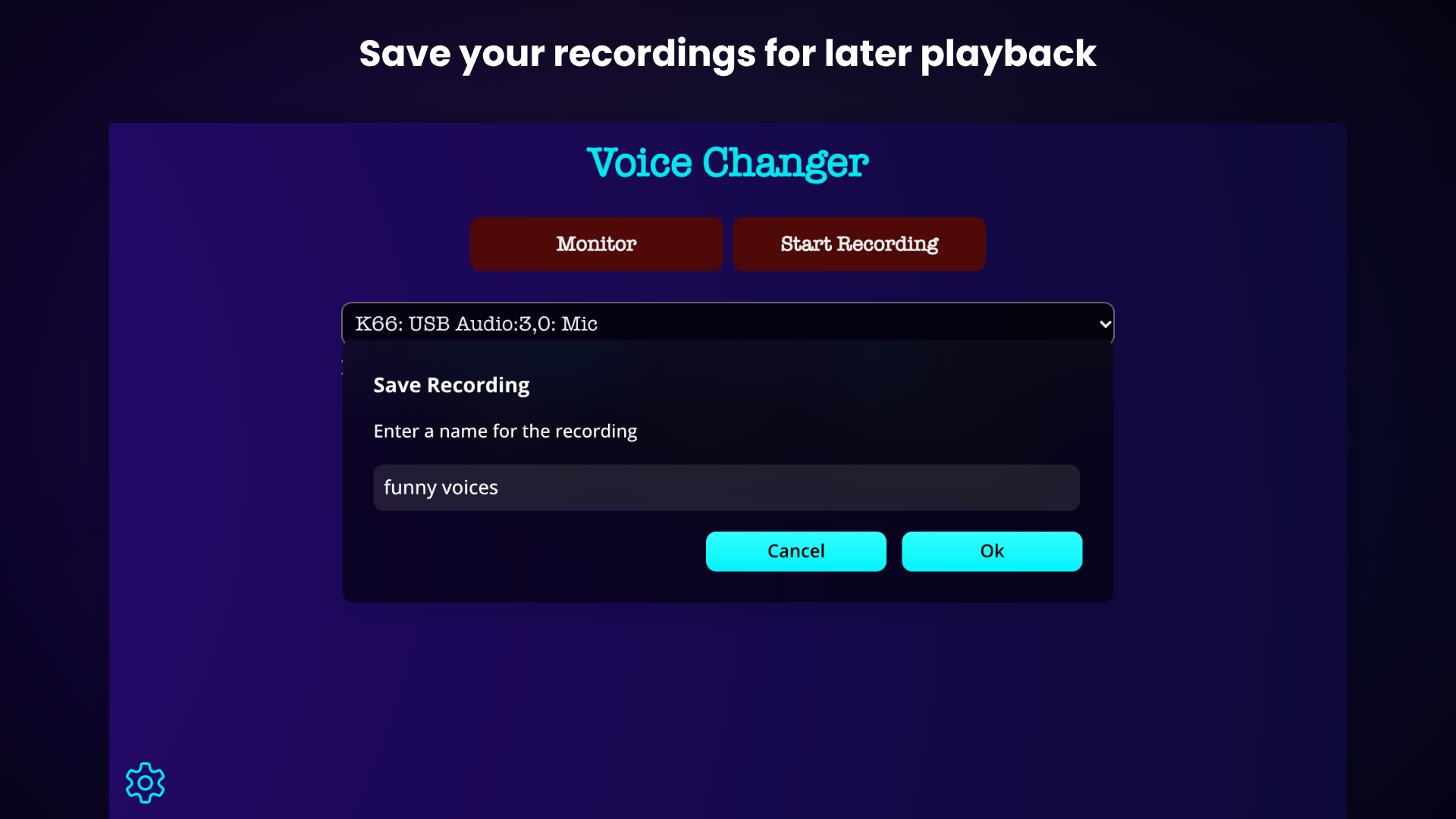 Voice Changer App screenshot