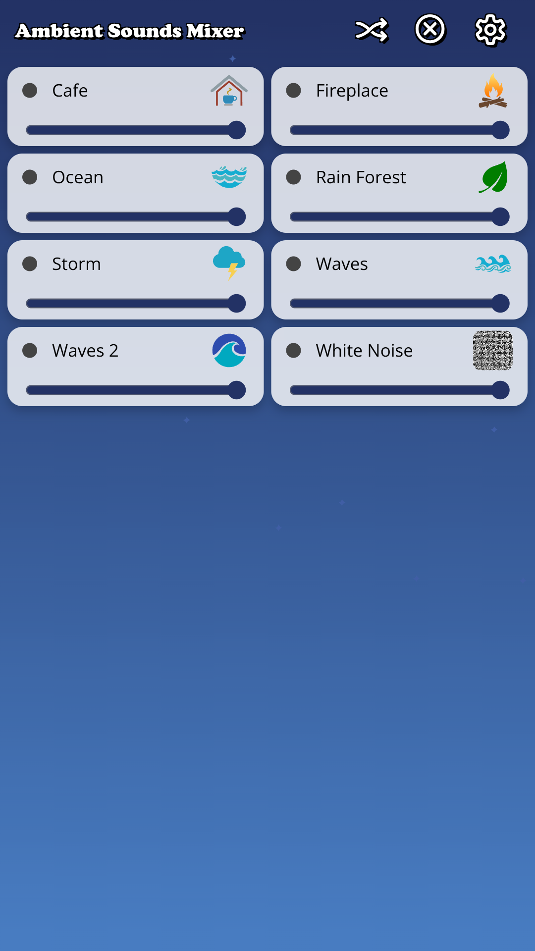 Ambient Sounds Mixer screenshot