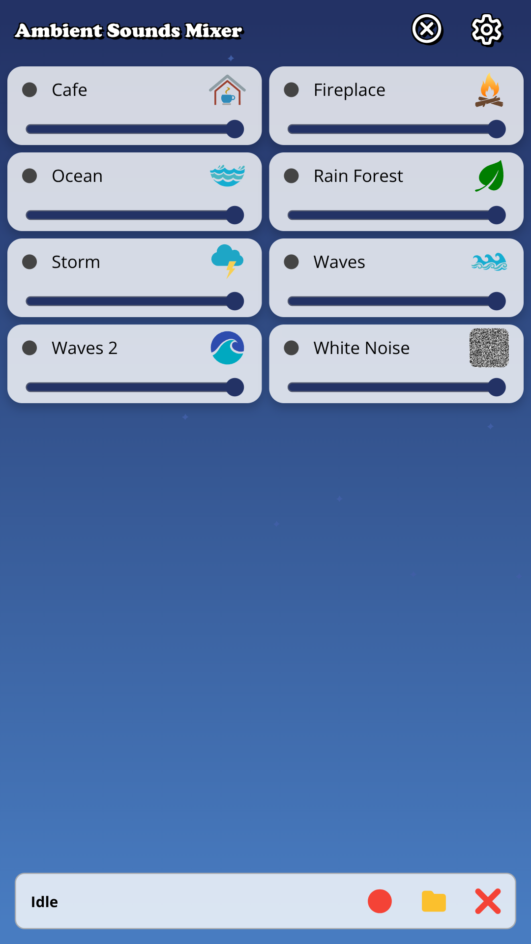 Ambient Sounds Mixer screenshot