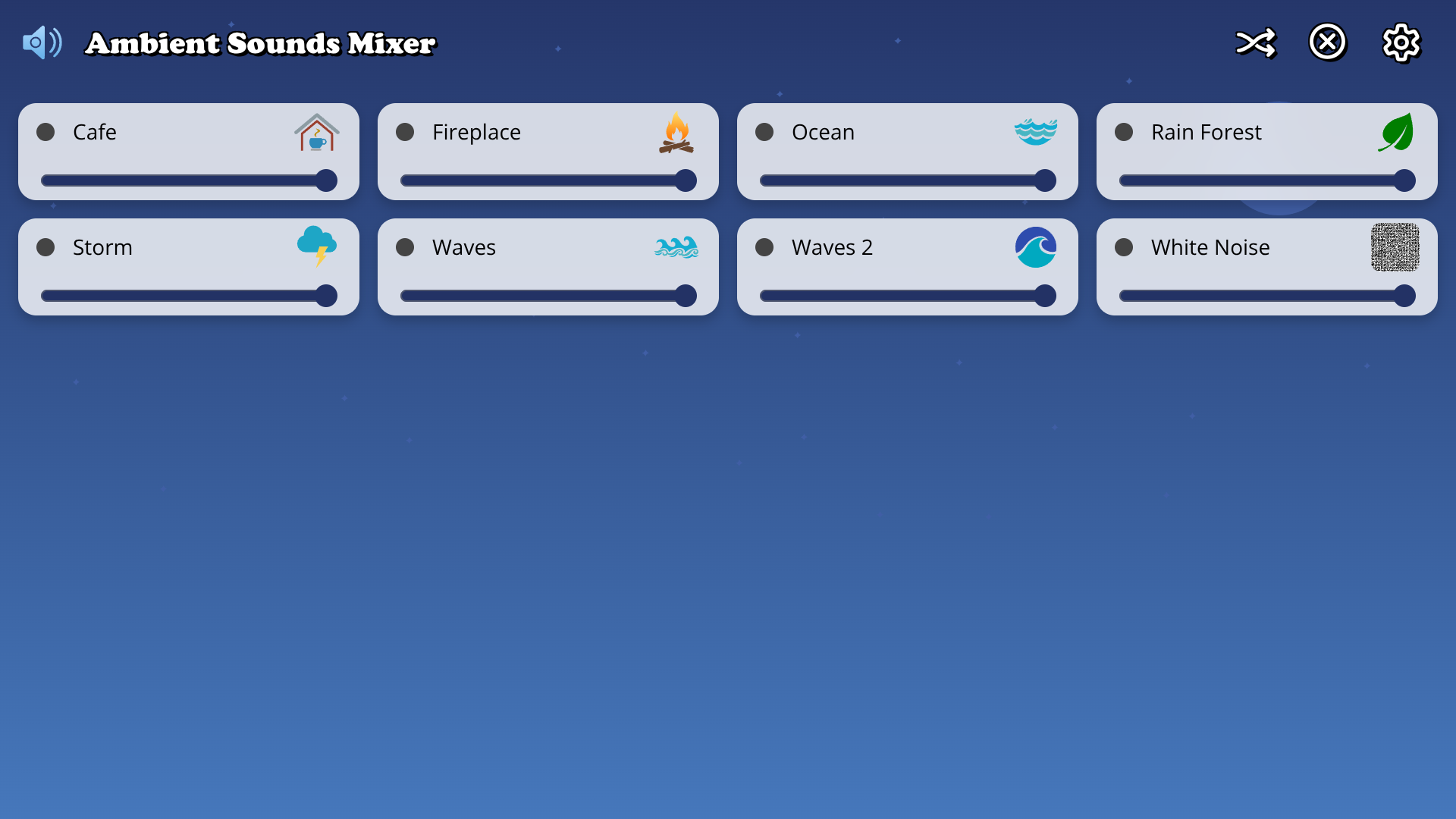 Ambient Sounds Mixer screenshot