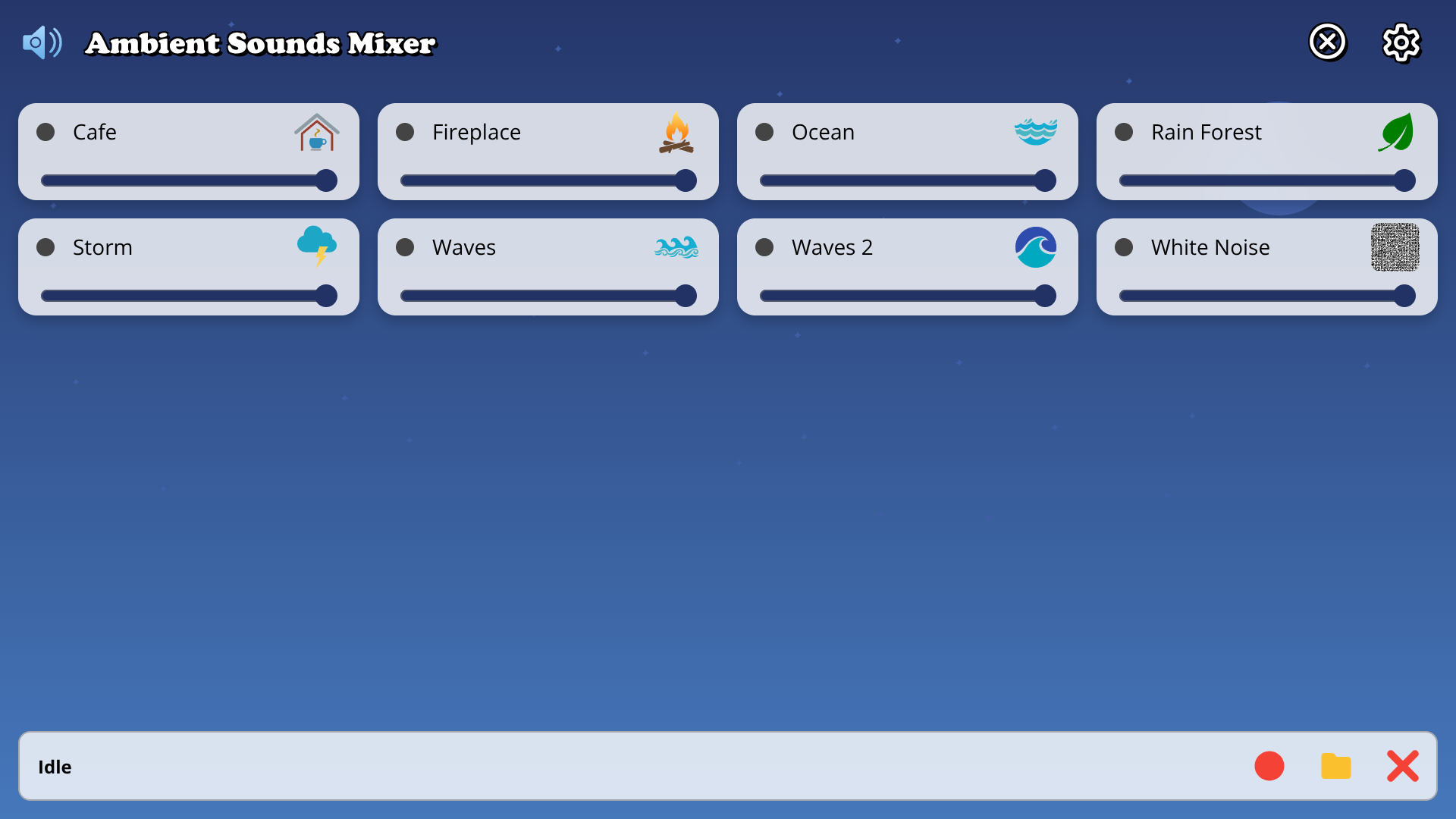 Ambient Sounds Mixer screenshot