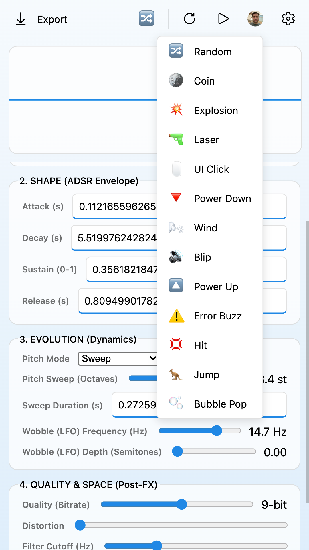 Sound Effect Generator screenshot