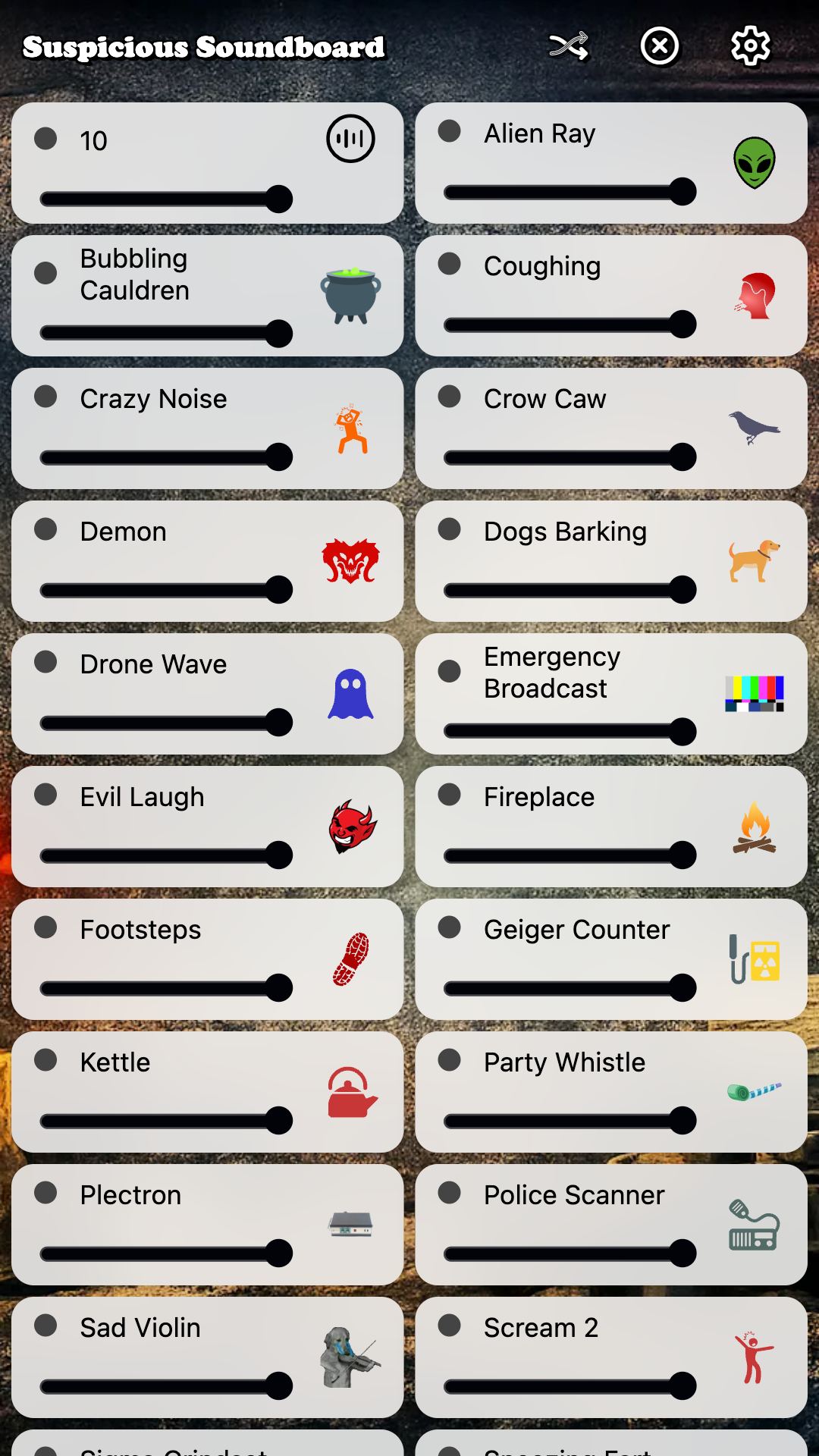 Suspicious Soundboard screenshot