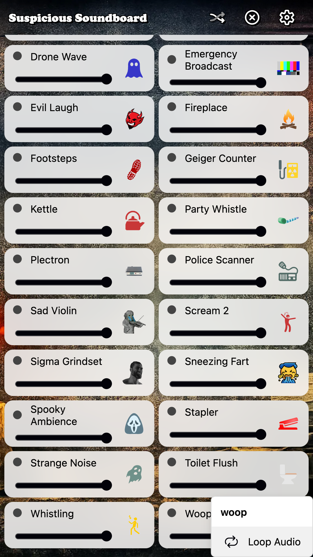 Suspicious Soundboard screenshot
