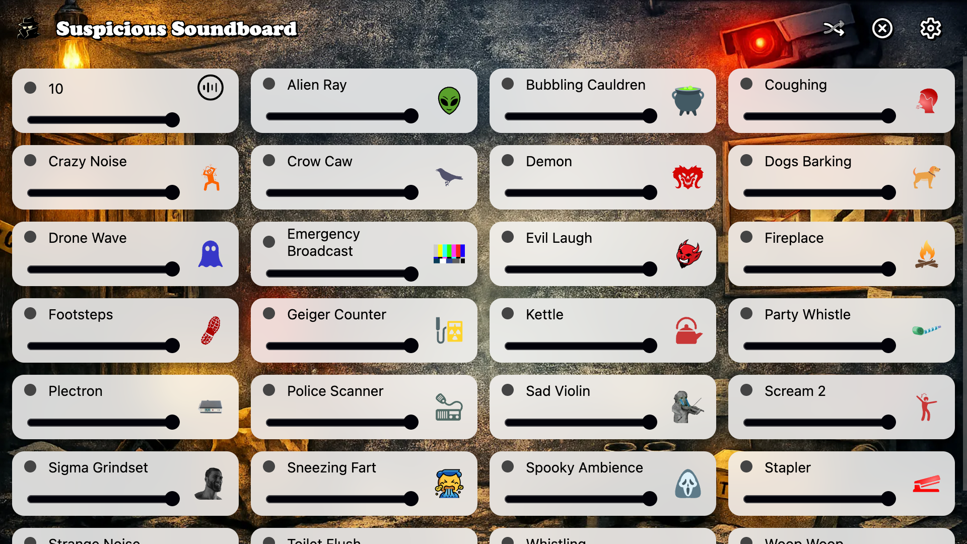 Suspicious Soundboard screenshot