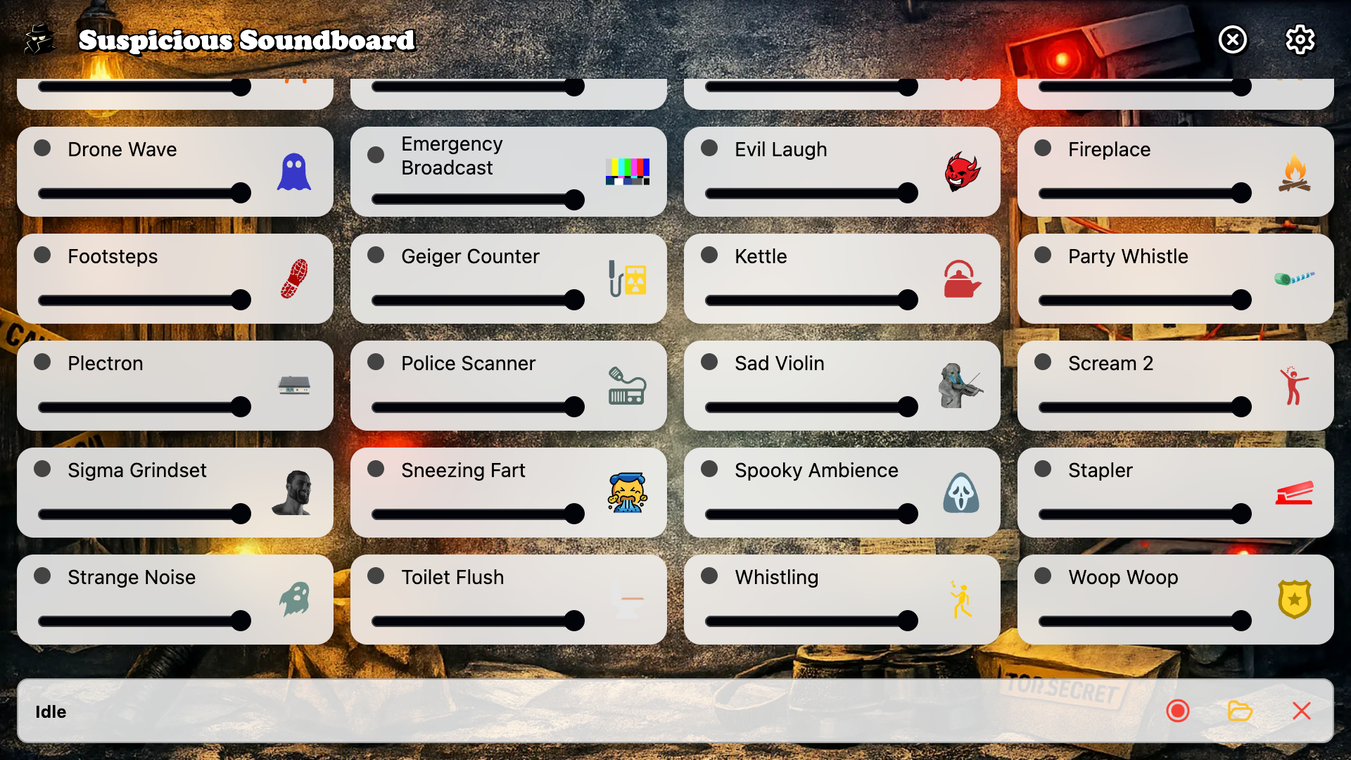 Suspicious Soundboard screenshot
