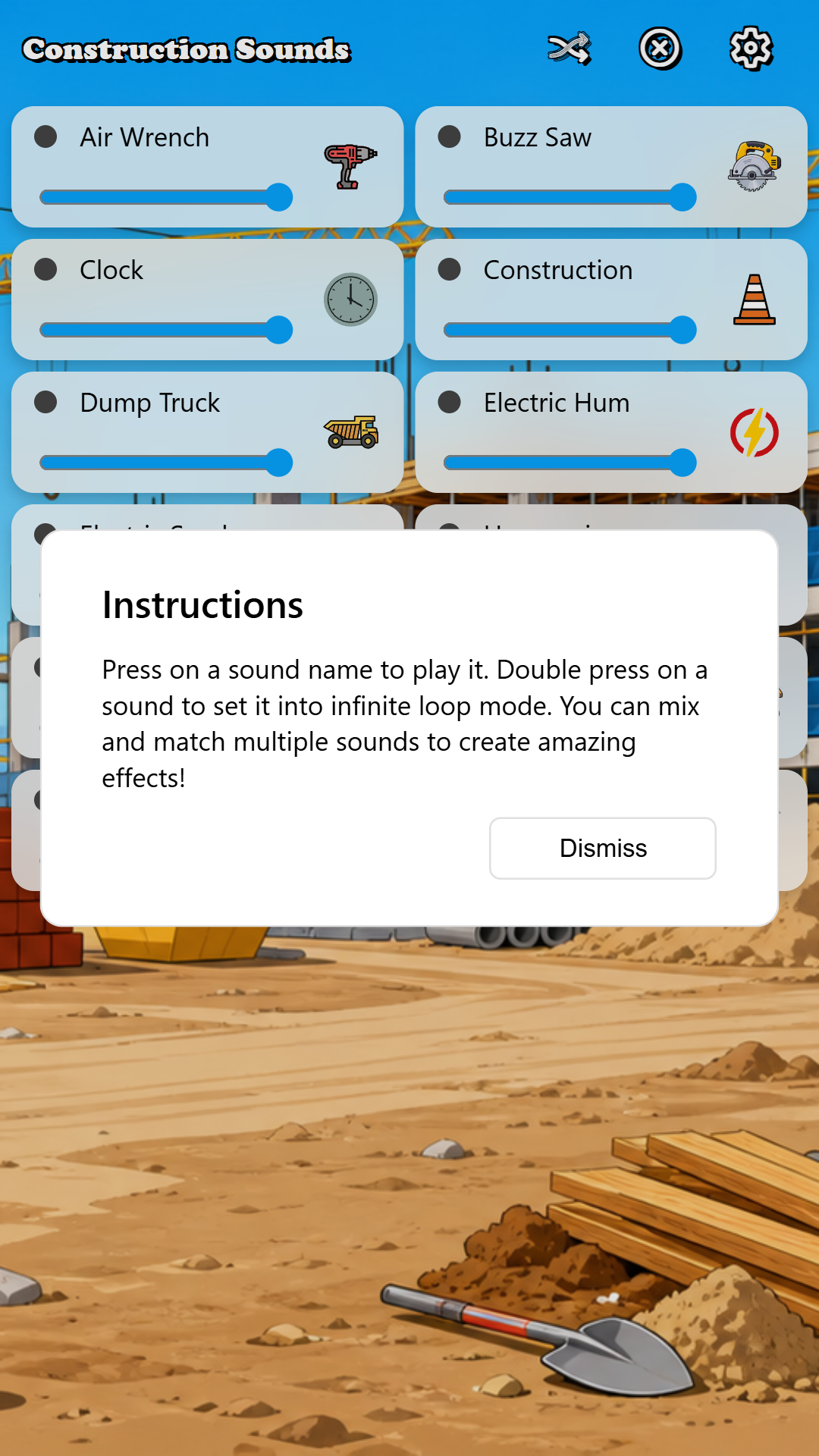Construction Sounds screenshot