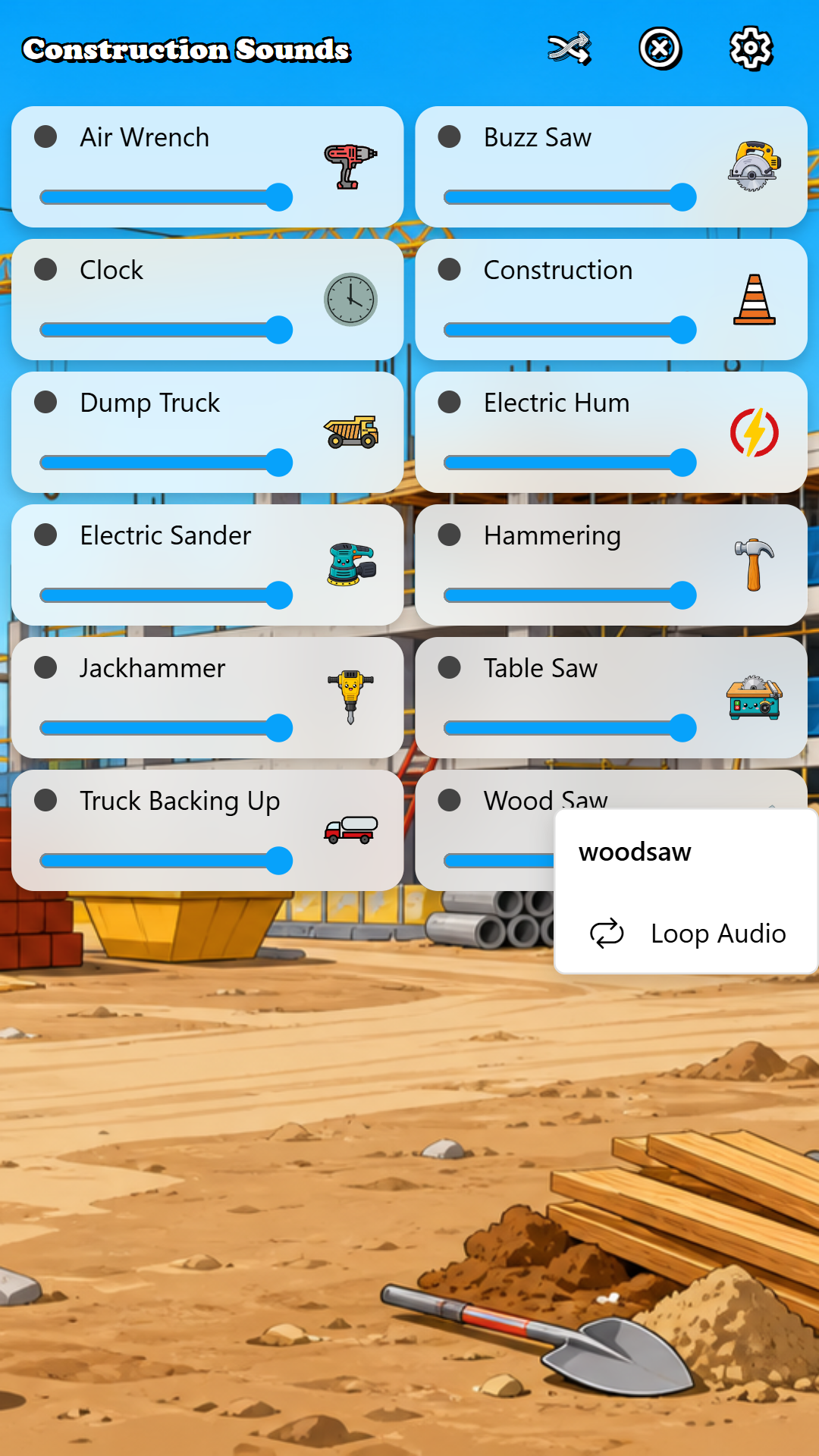 Construction Sounds screenshot