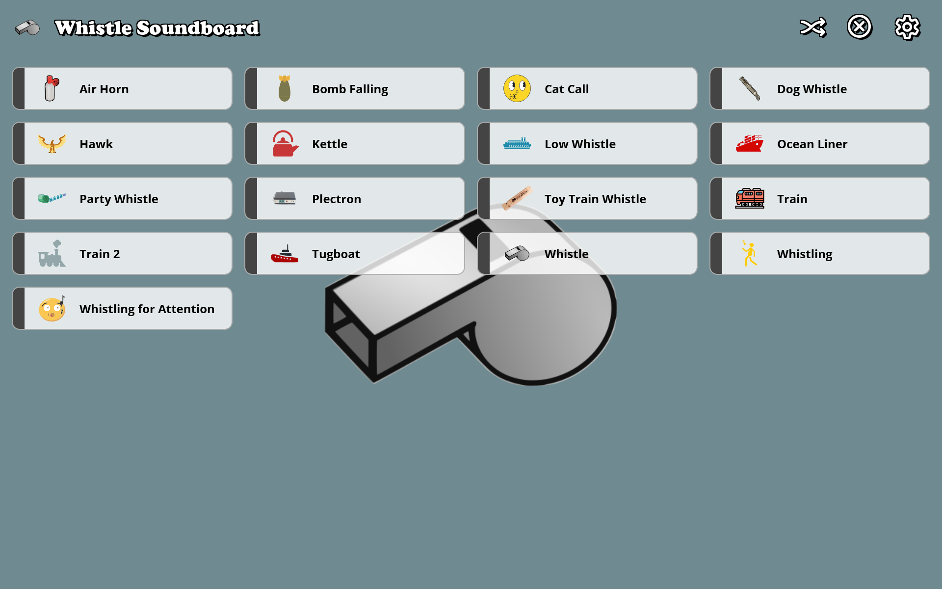 Whistle Soundboard screenshot