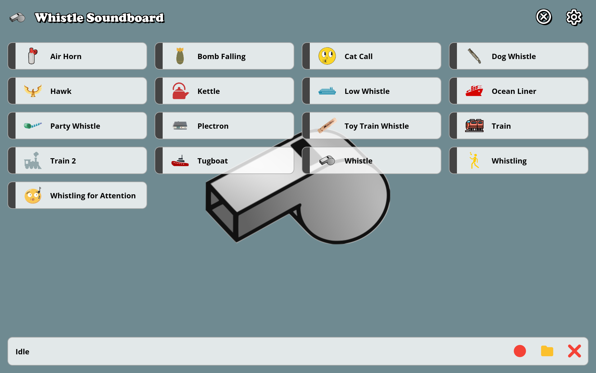 Whistle Soundboard screenshot